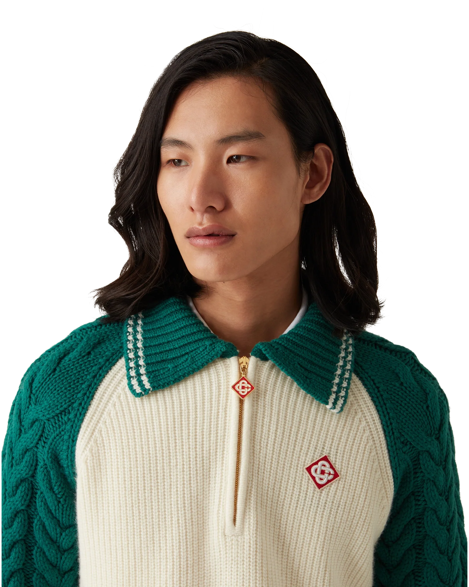 Pull en maille torsadée en cachemire