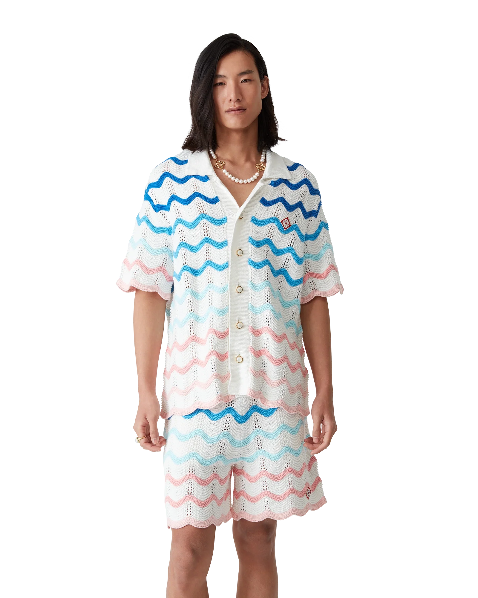 Short en crochet à vagues dégradées