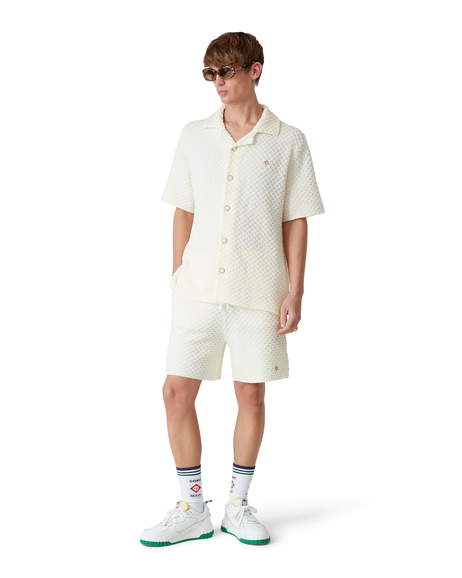 Chemise en maille texturée