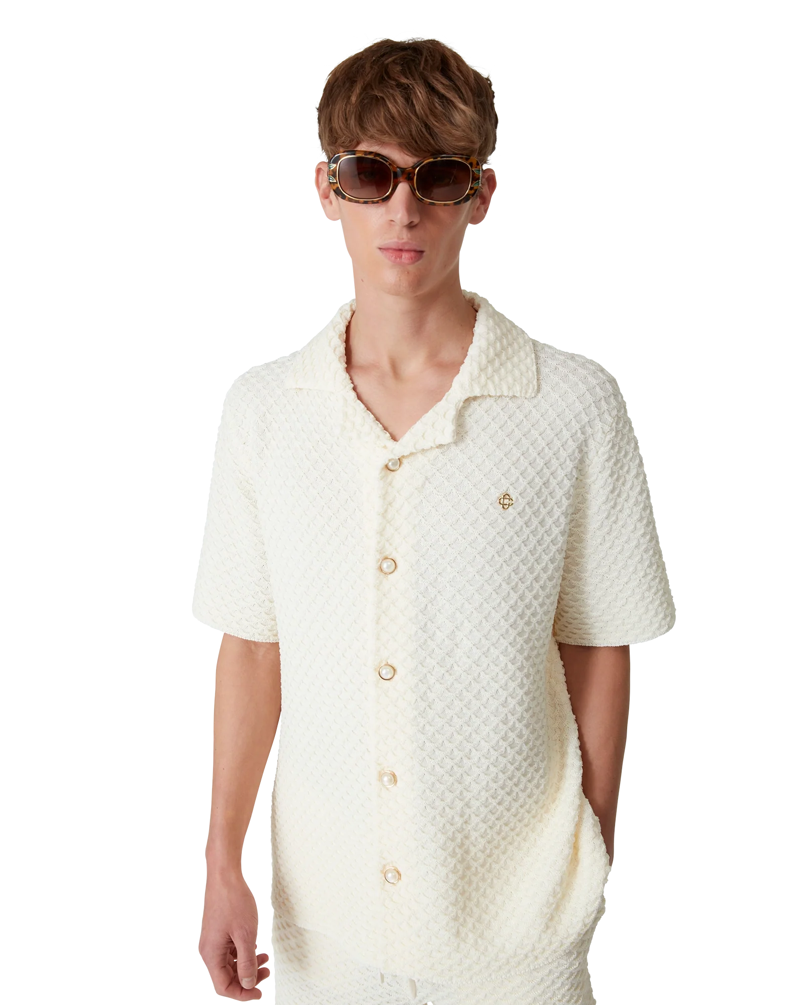 Chemise en maille texturée