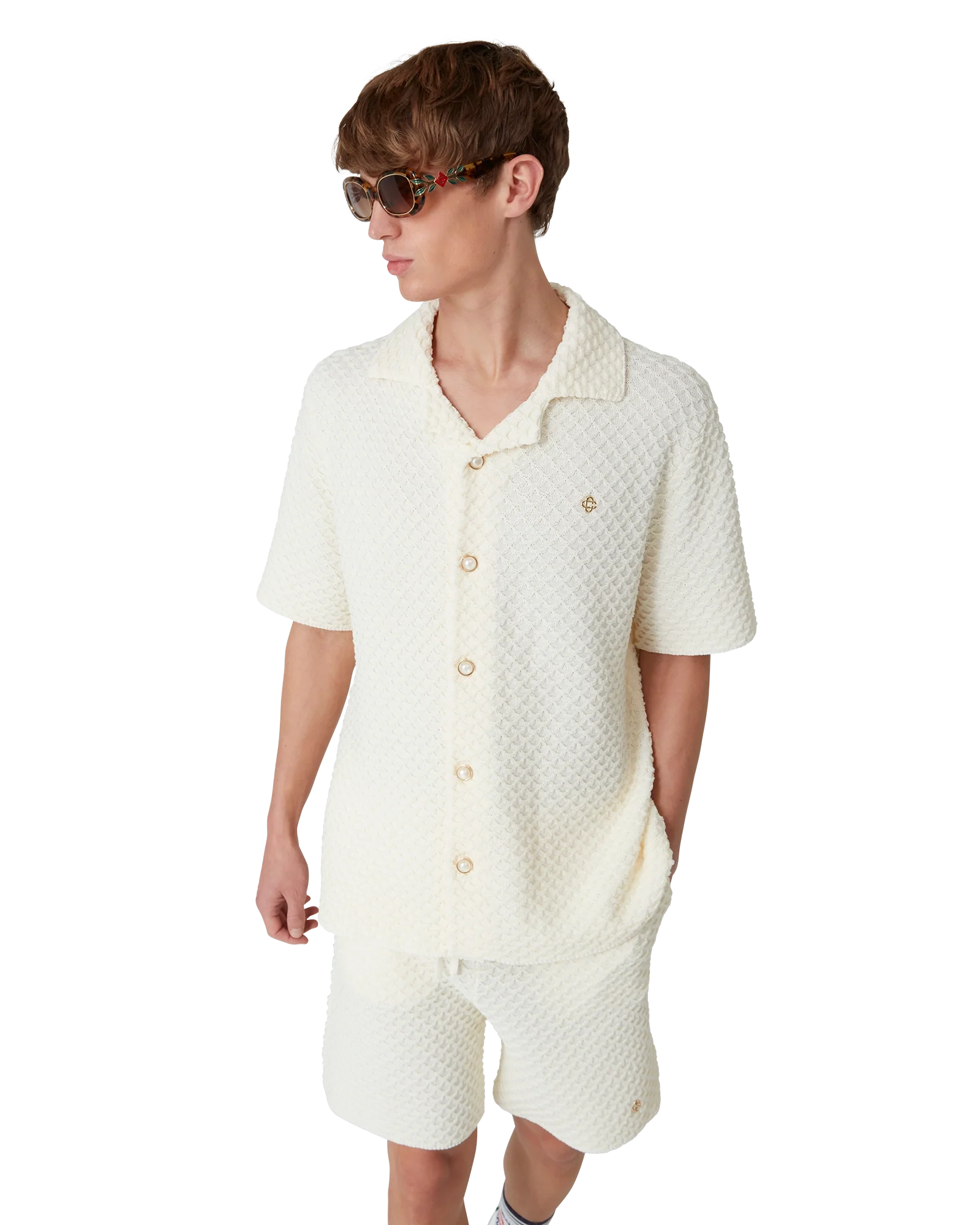 Chemise en maille texturée