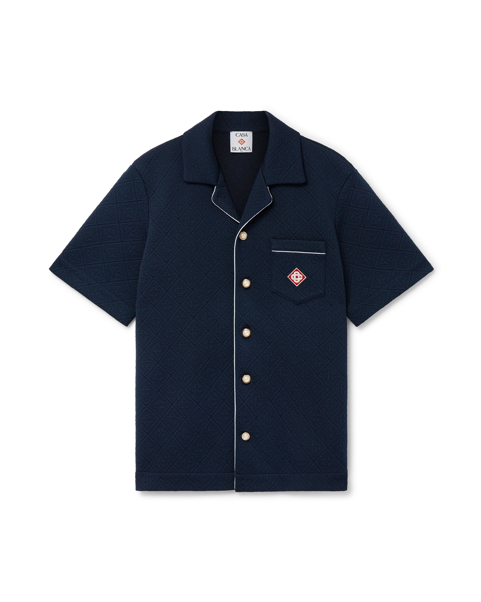 Chemise en jacquard avec monogramme