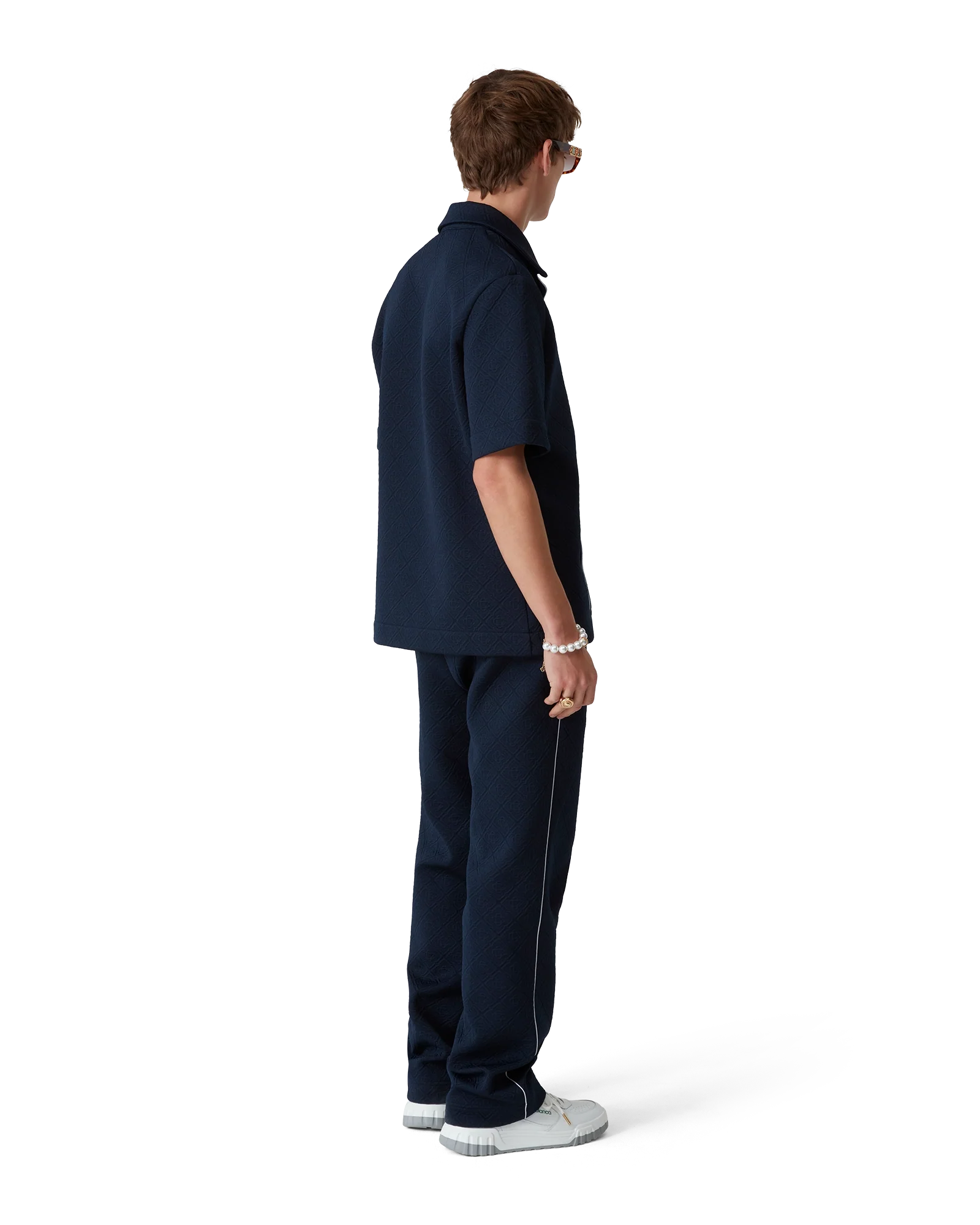 Chemise en jacquard avec monogramme