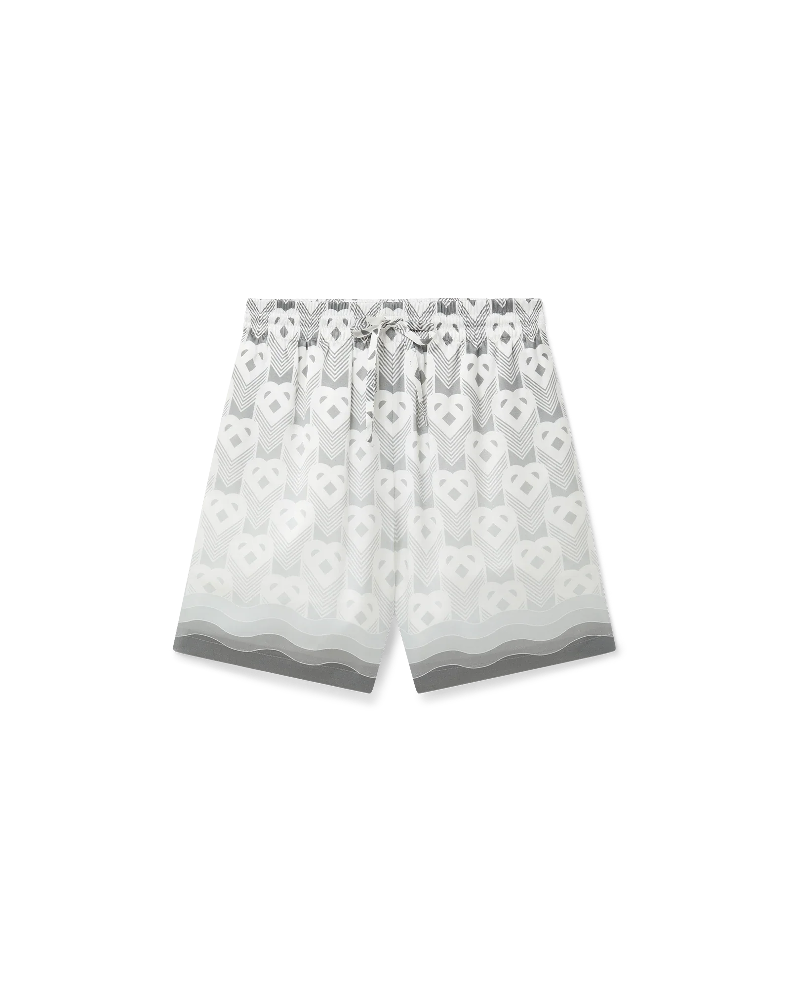 Short en soie monogramme en forme de cœur dégradé