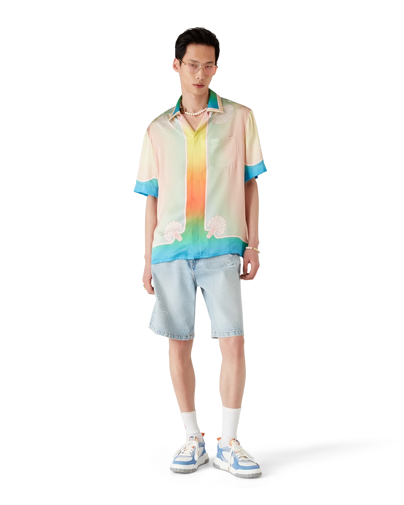 Chemise à manches courtes en soie Lucid Dreams