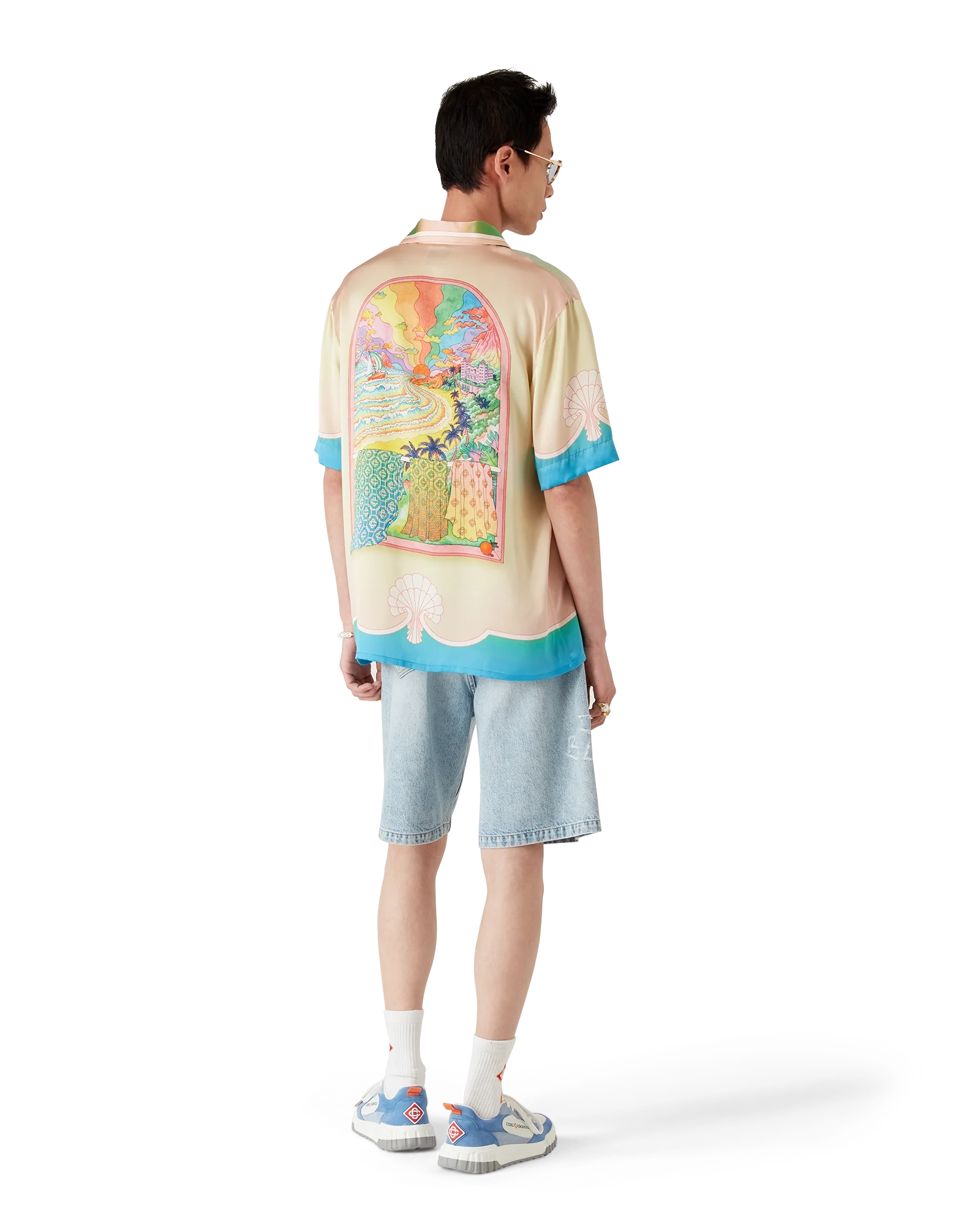Chemise à manches courtes en soie Lucid Dreams