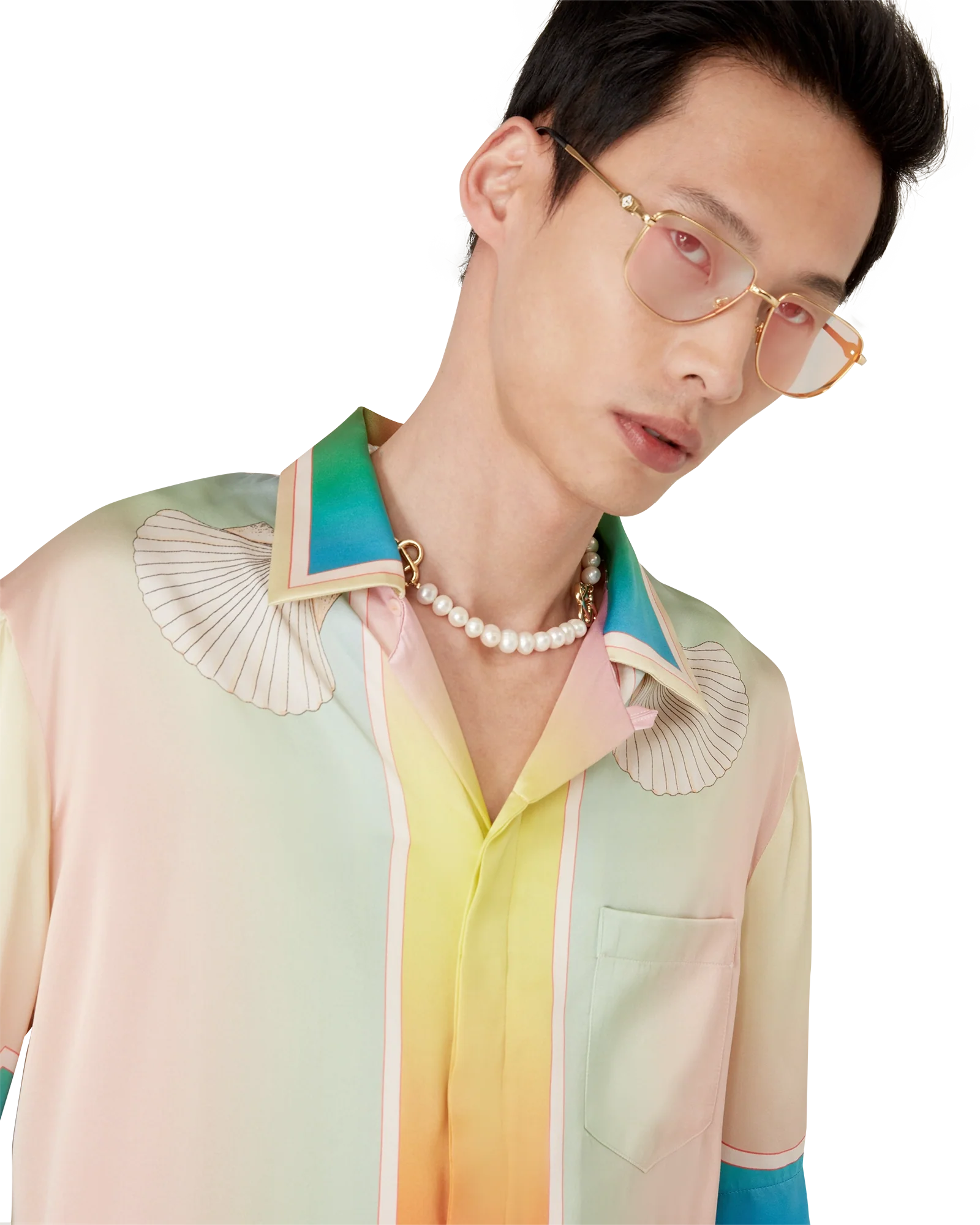 Chemise à manches courtes en soie Lucid Dreams