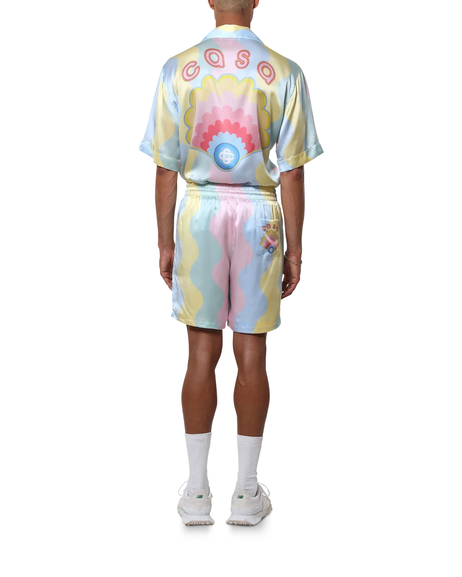 Short en soie Casa Shell Wave