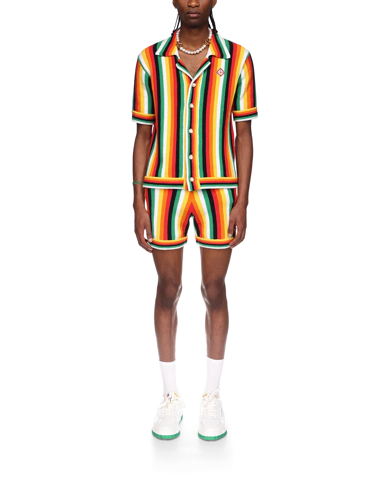 Chemise éponge rayée