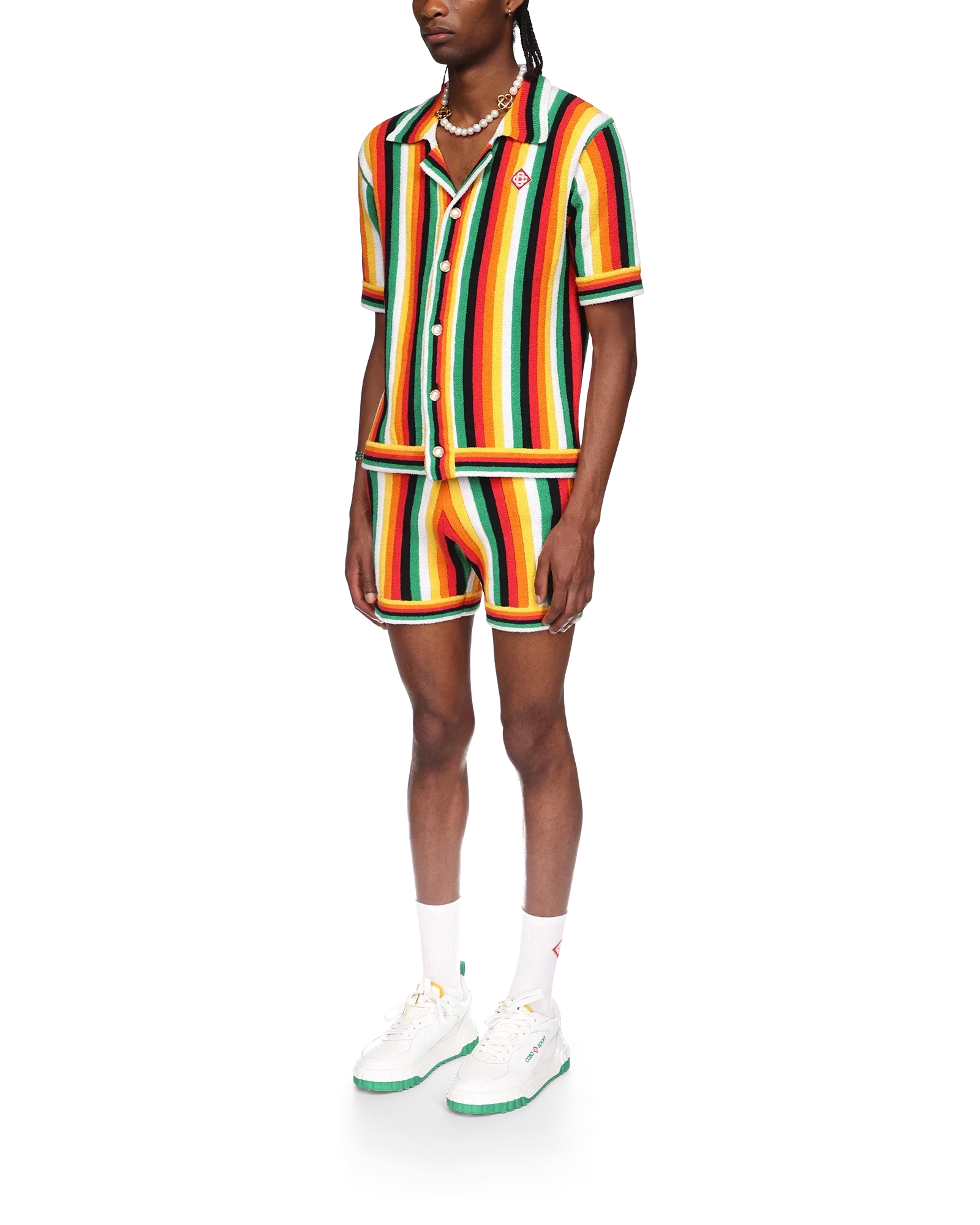 Chemise éponge rayée
