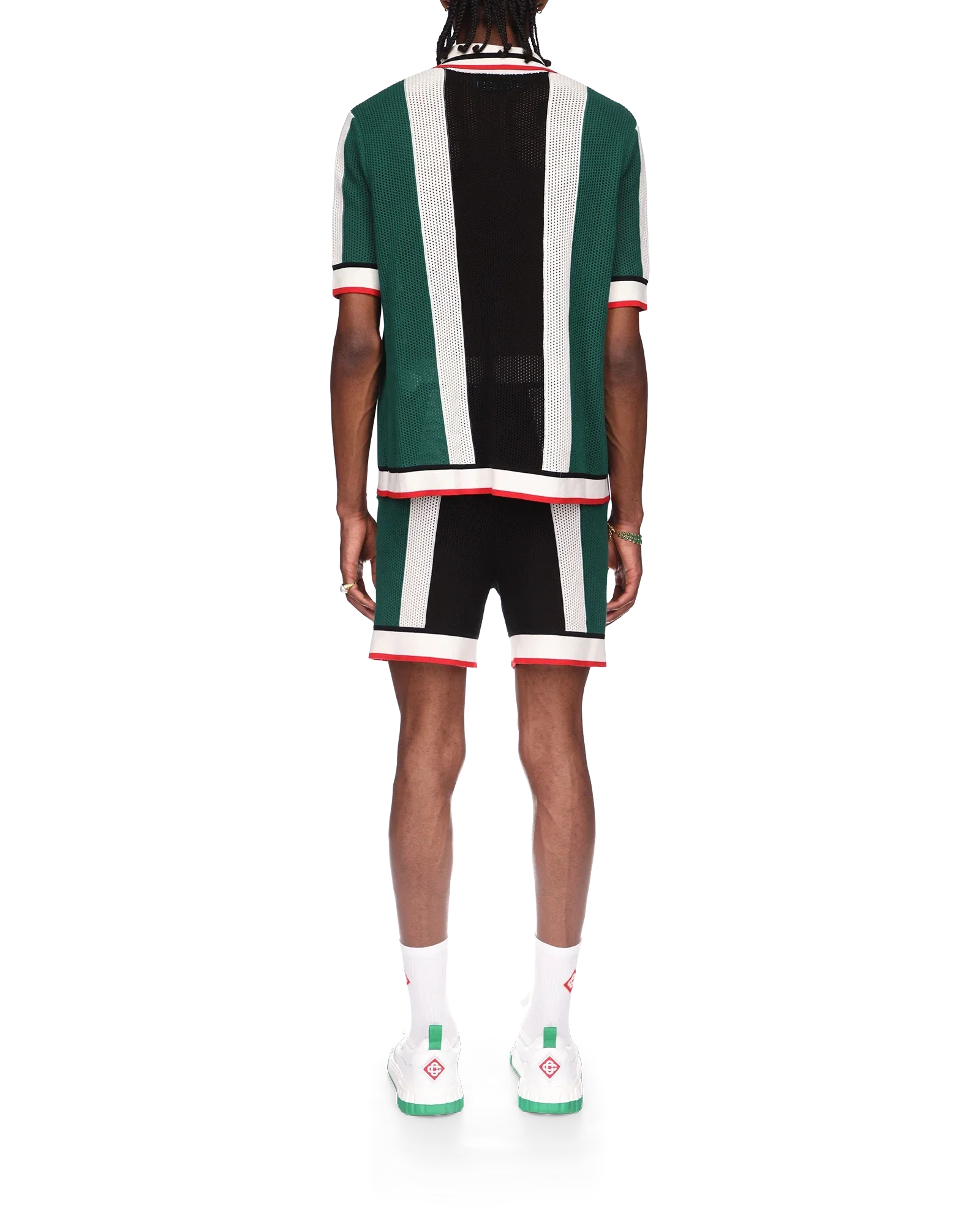 Chemise en maille rayée