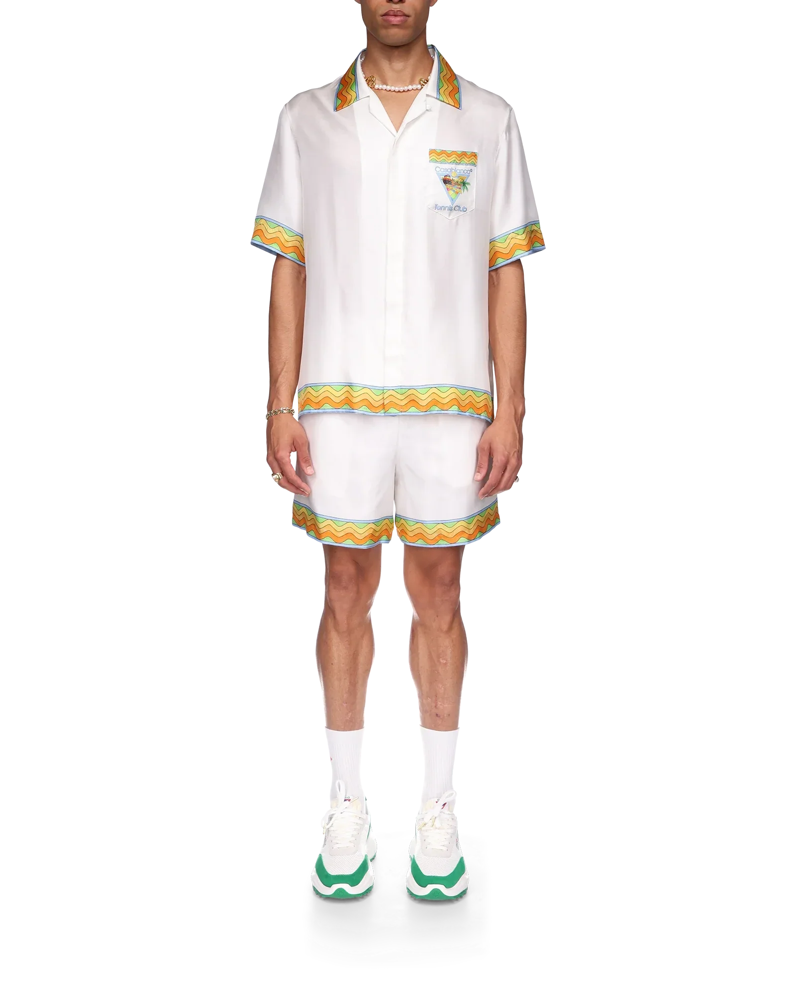 Chemise en soie Afro Cubism Tennis Club