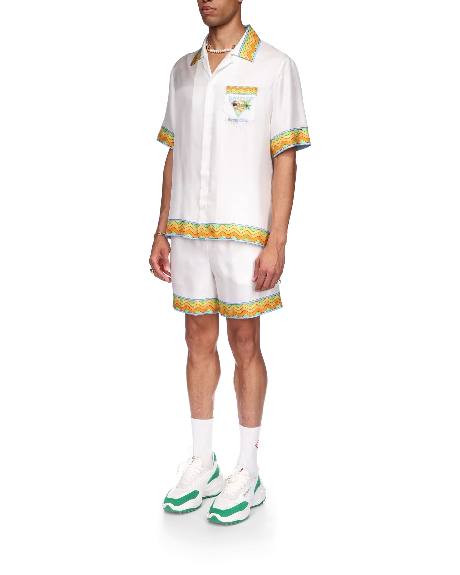 Chemise en soie Afro Cubism Tennis Club