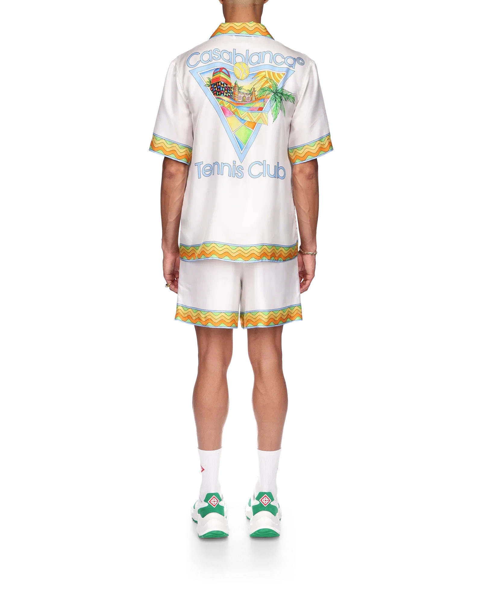 Chemise en soie Afro Cubism Tennis Club