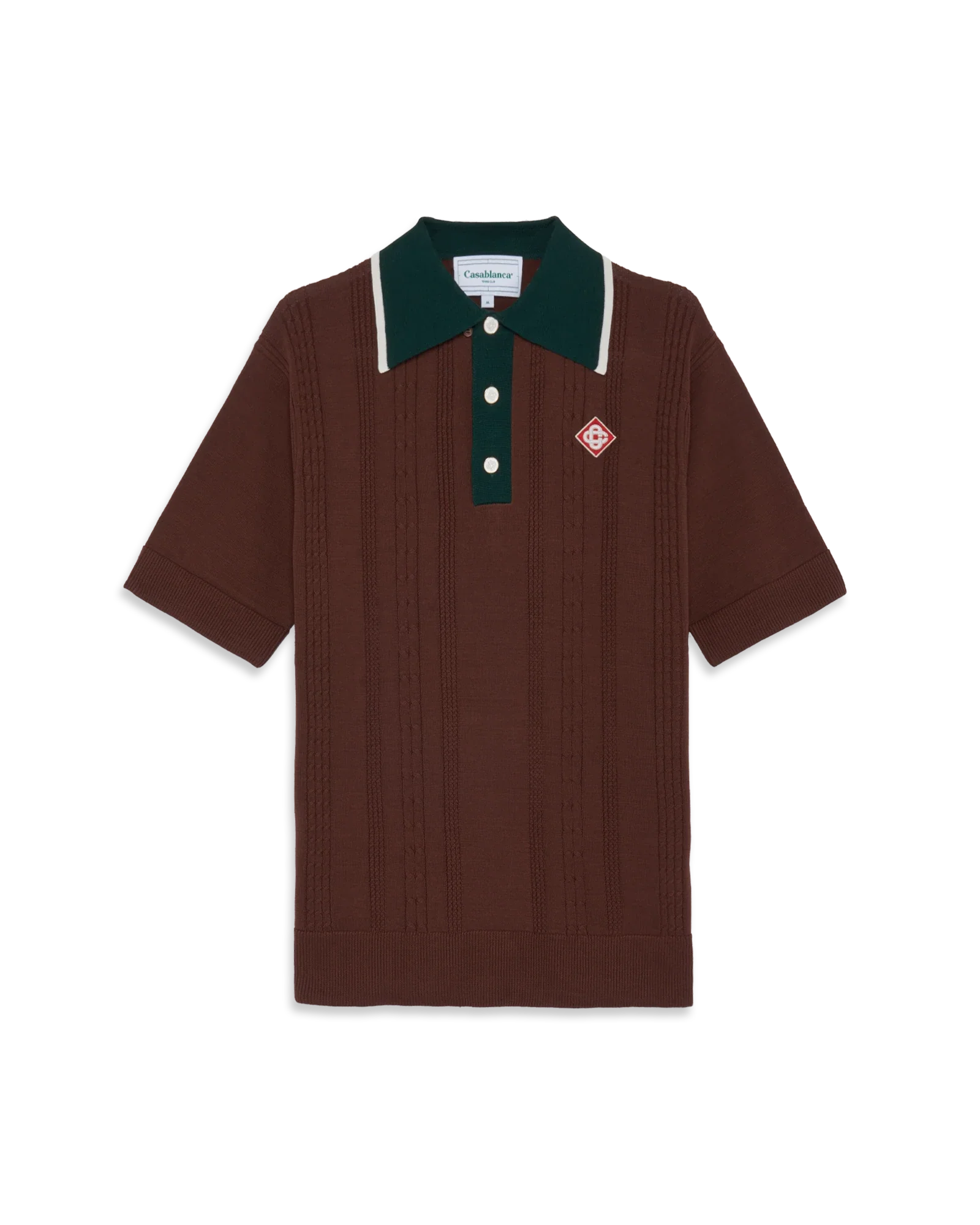 Polo oversize en maille torsadée
