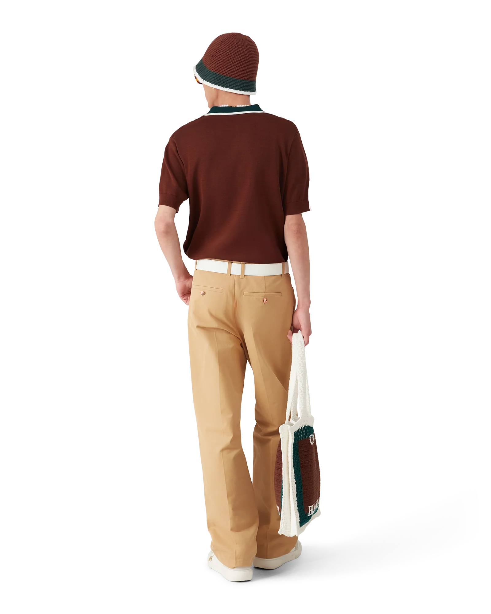 Polo oversize en maille torsadée