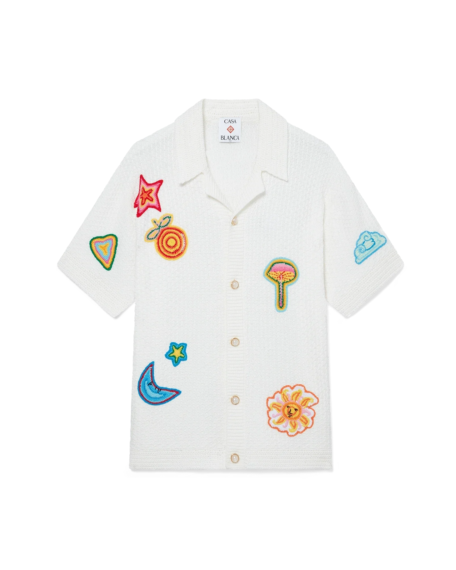 Chemise à motif en crochet