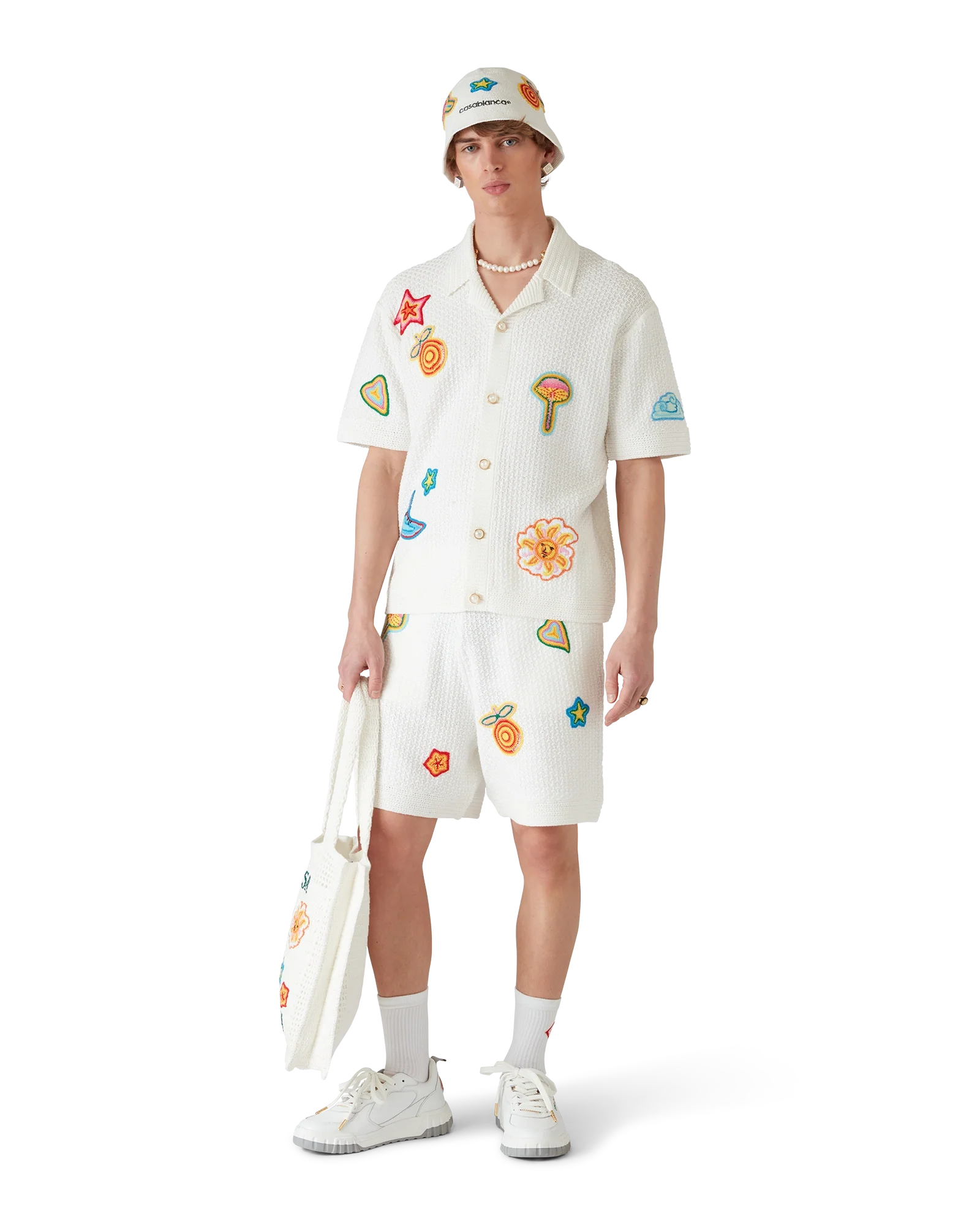 Chemise à motif en crochet