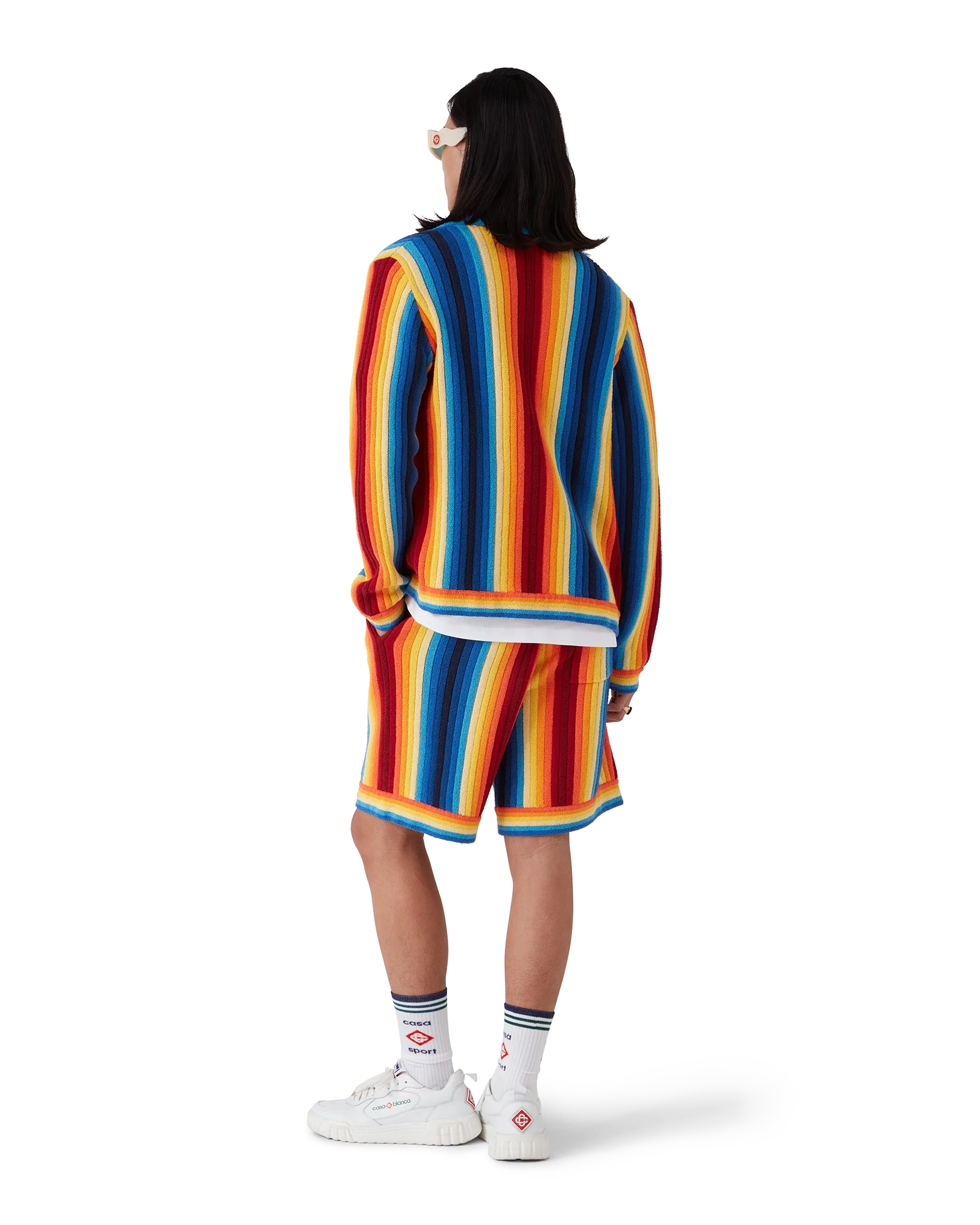 Gradient Stripe Towelling Shorts