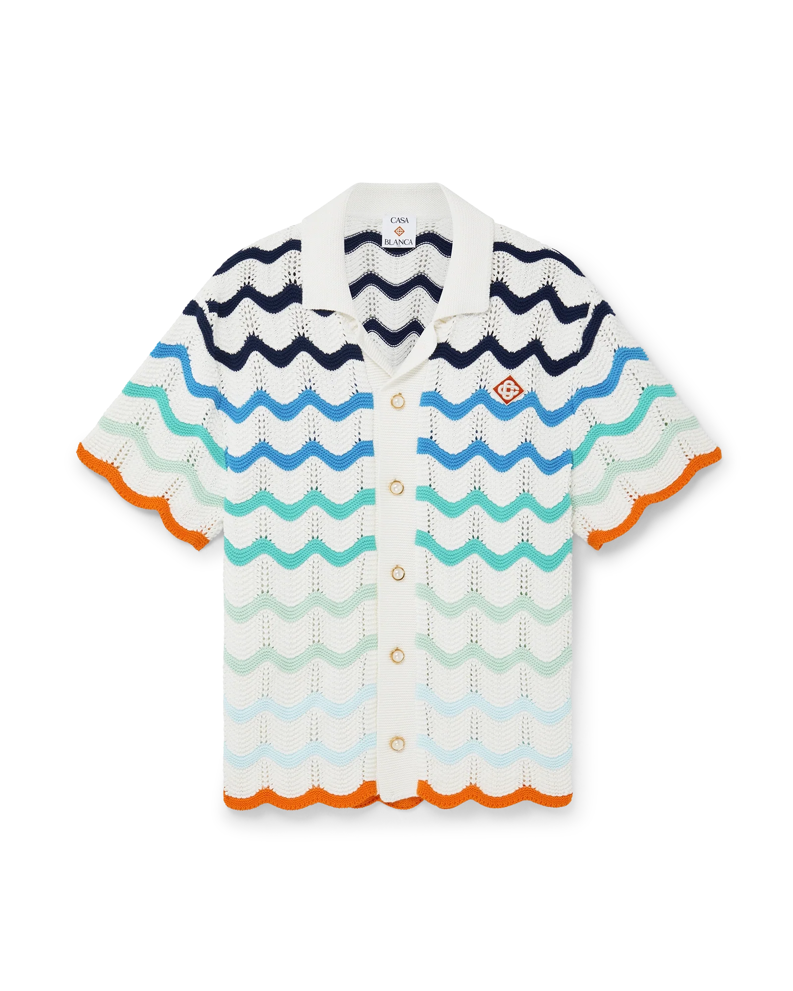 Chemise en crochet à vagues dégradées