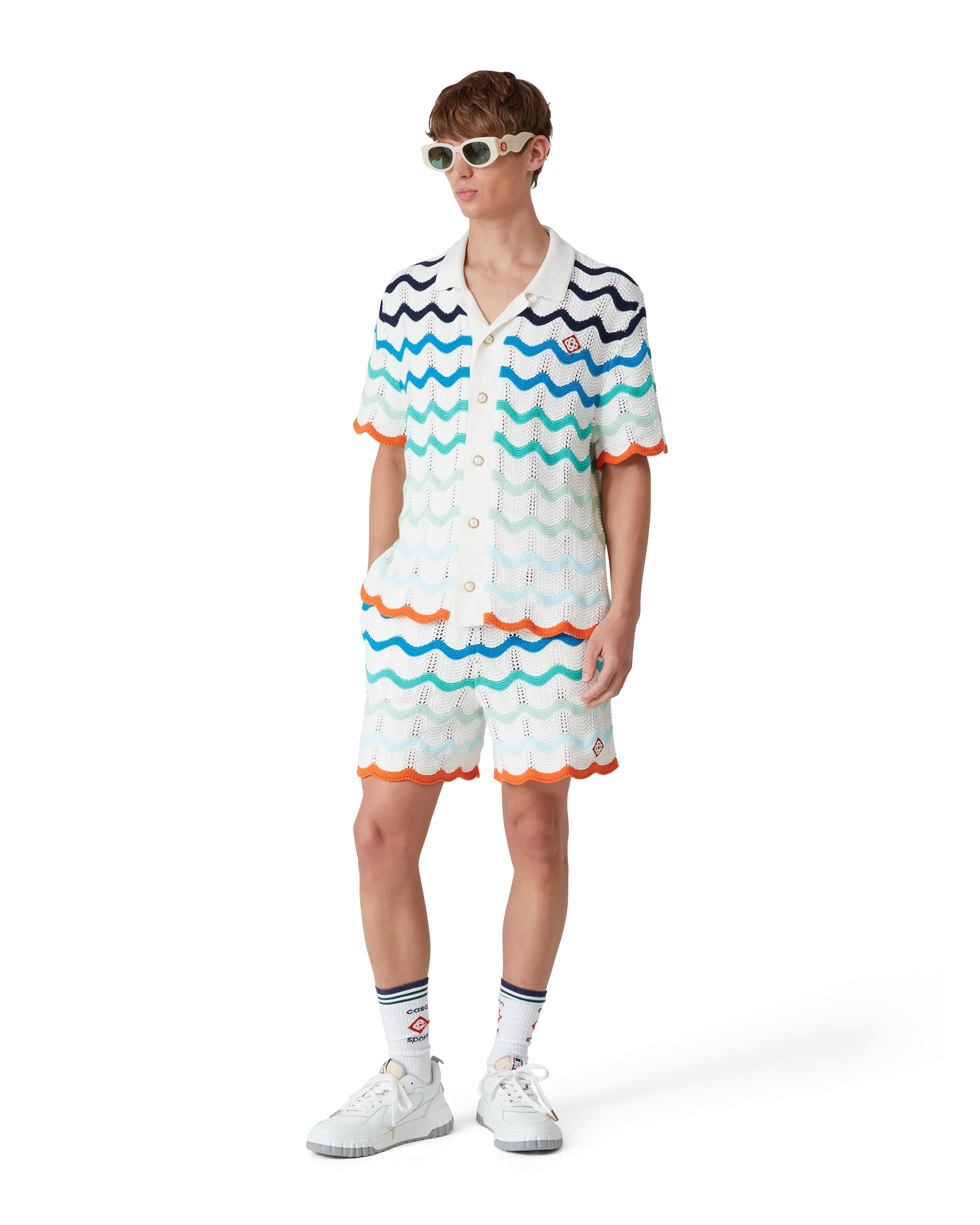 Chemise en crochet à vagues dégradées