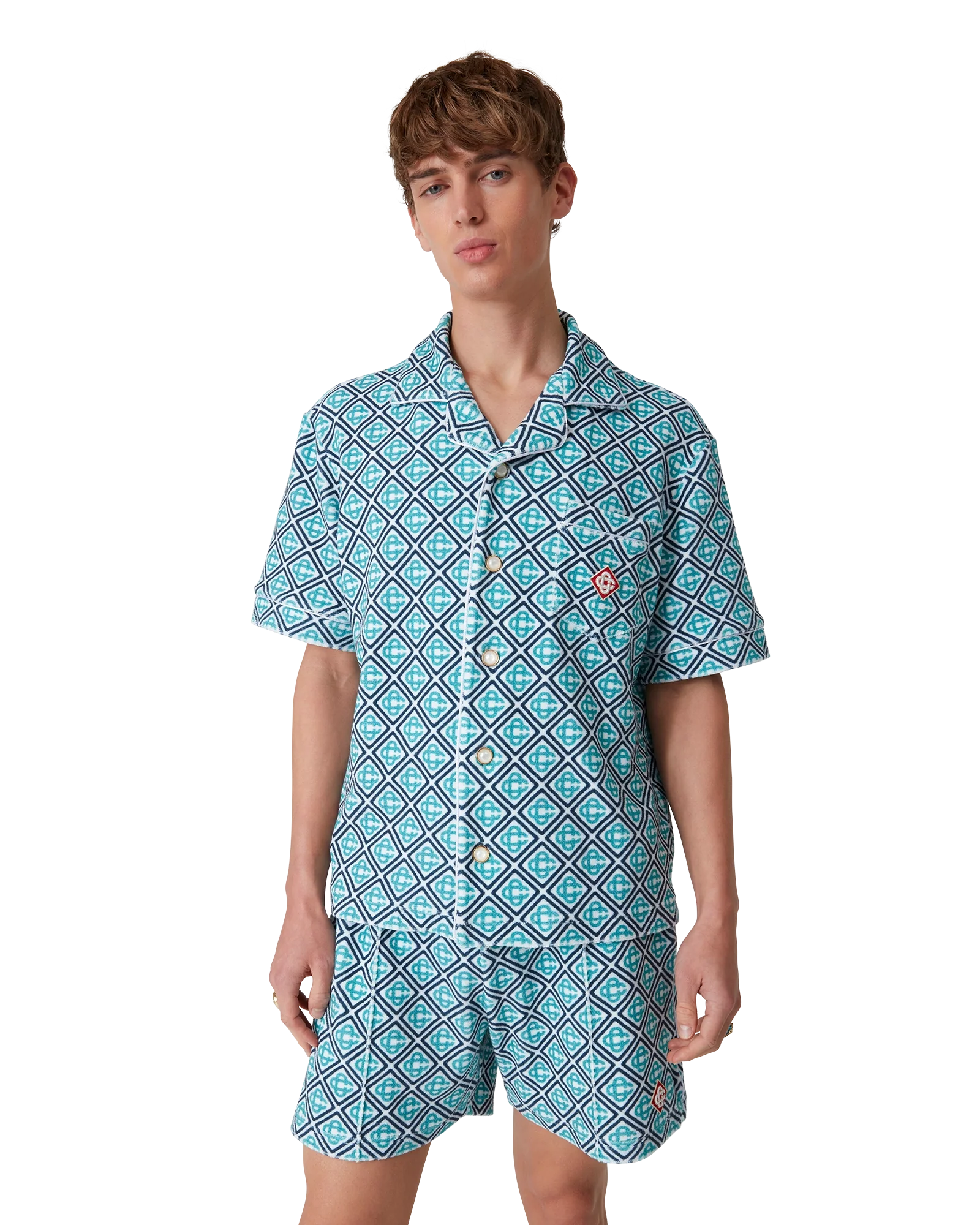 Chemise éponge monogramme