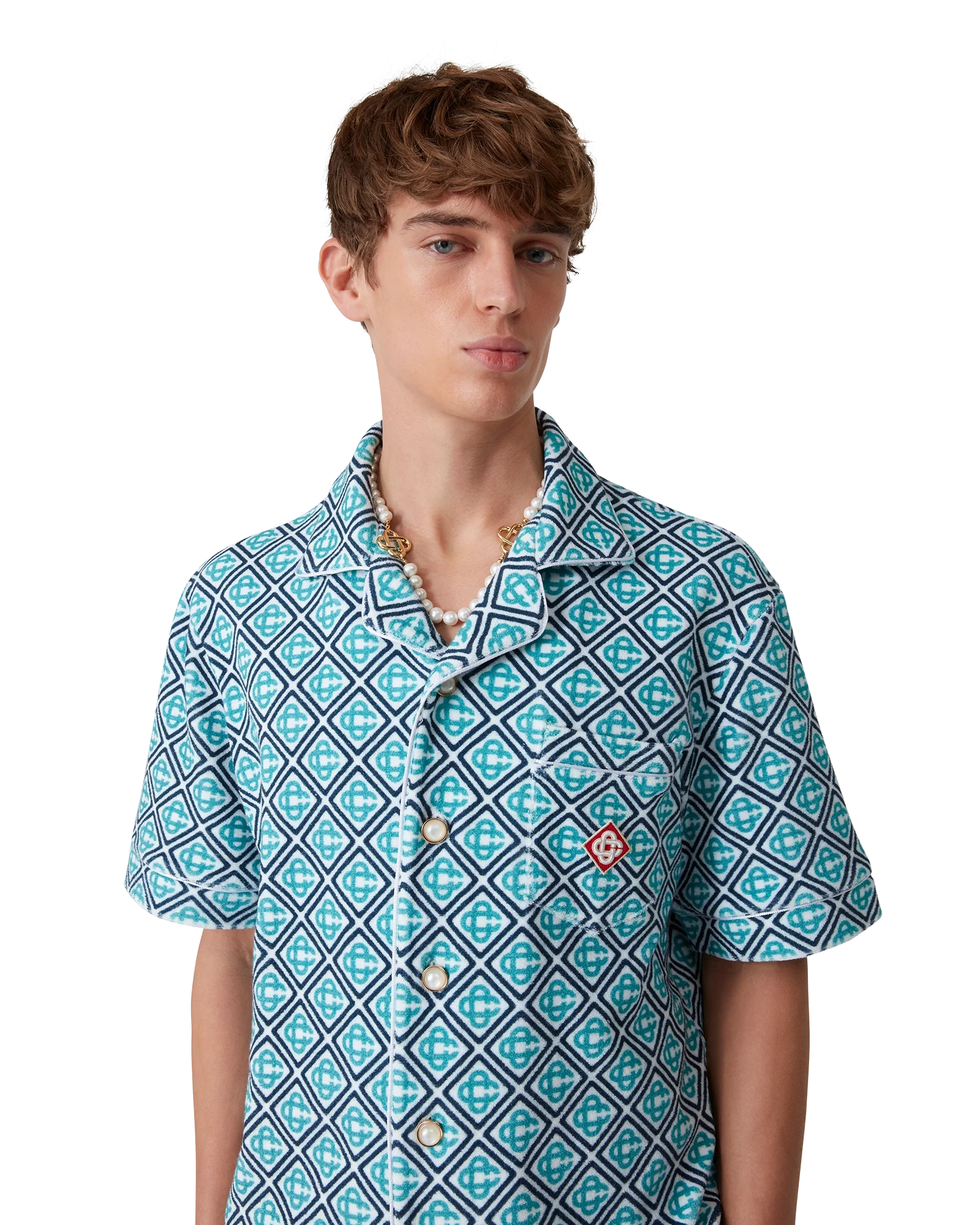 Chemise éponge monogramme