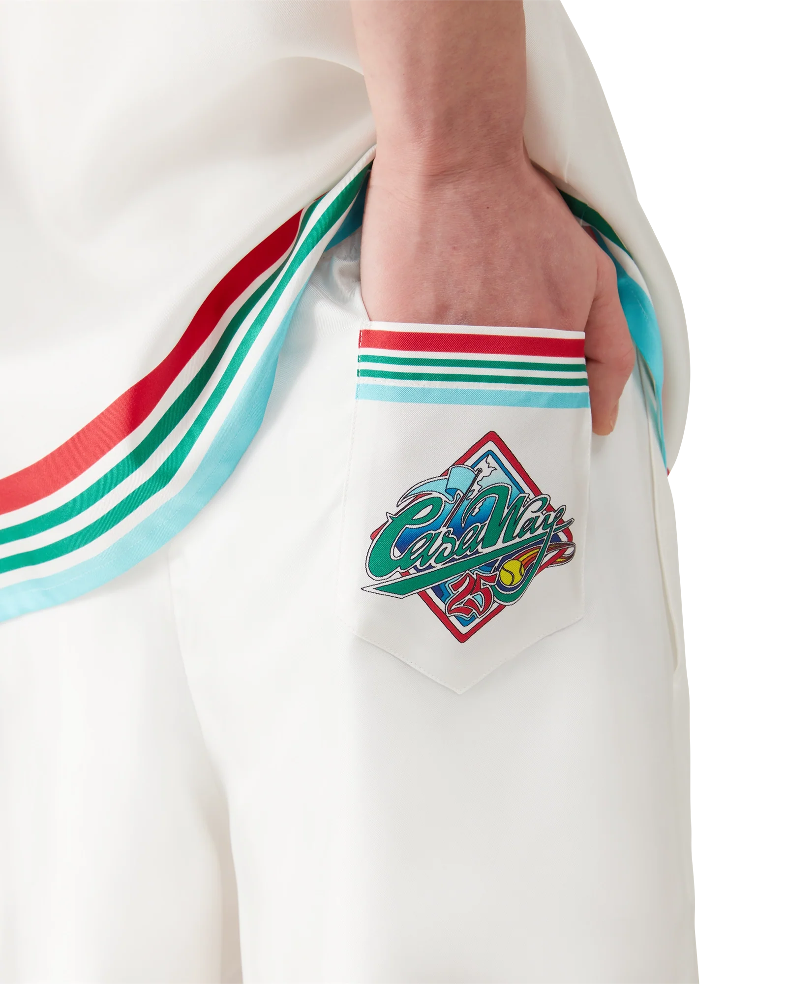 Short en soie Casa Way World Series