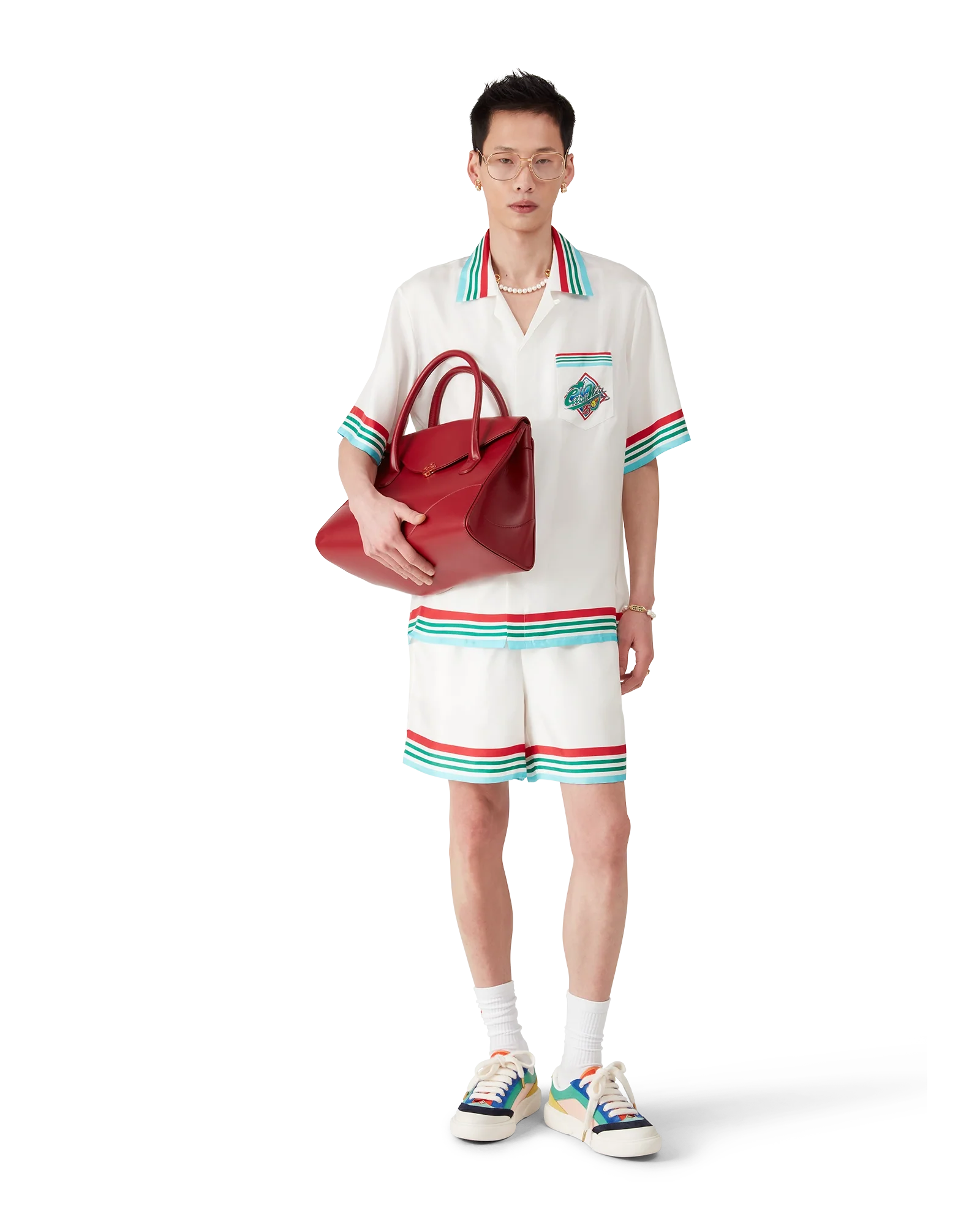 Short en soie Casa Way World Series