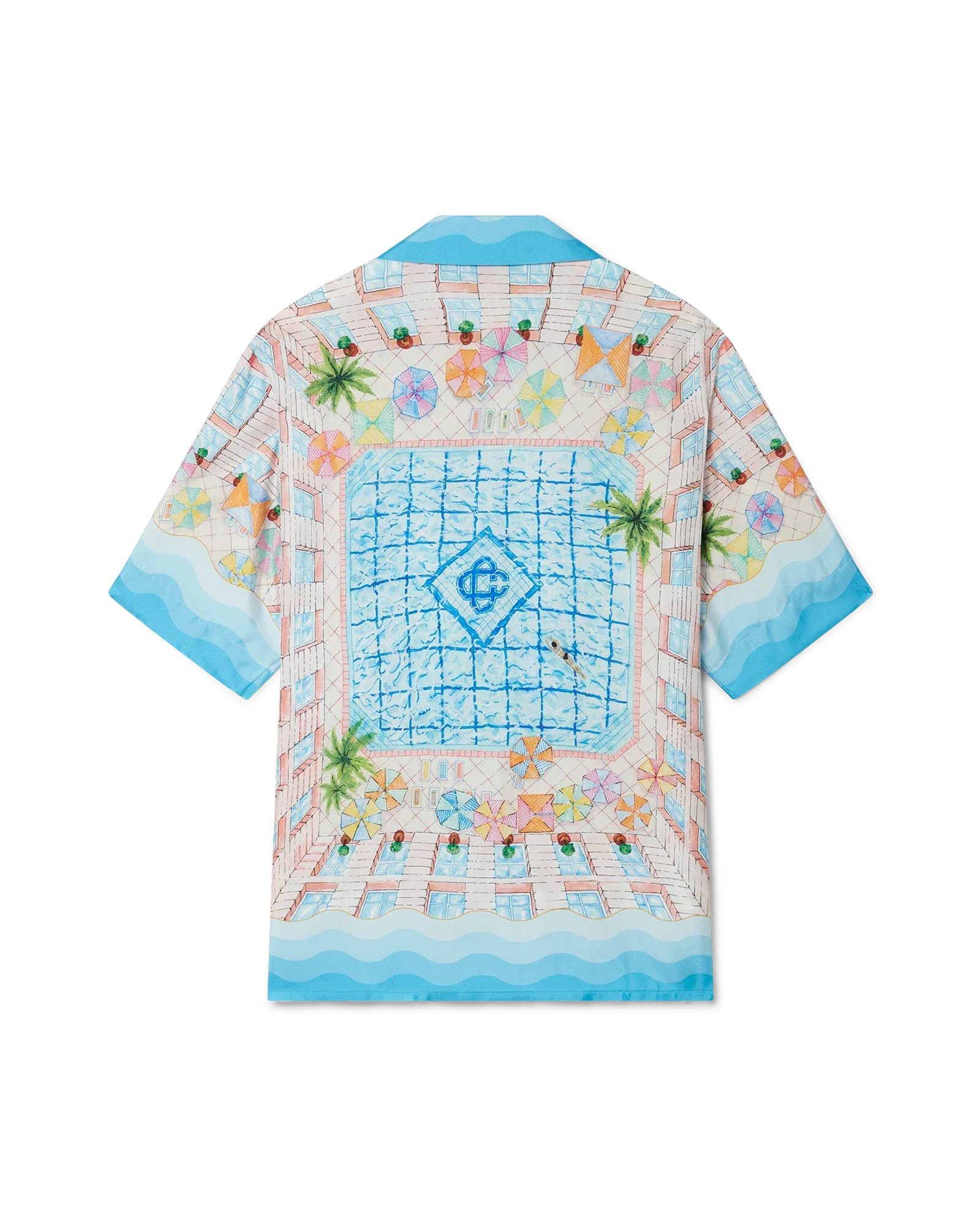 Chemise en soie Le Plongeon