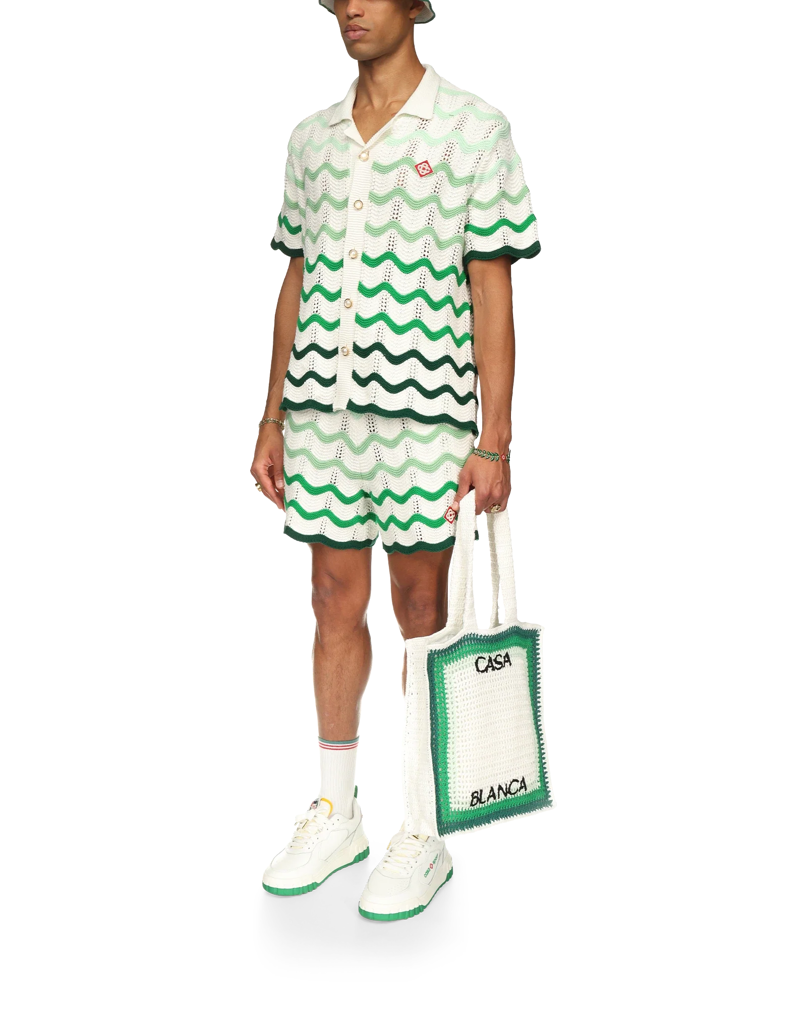 Short en crochet à dégradé ondulé