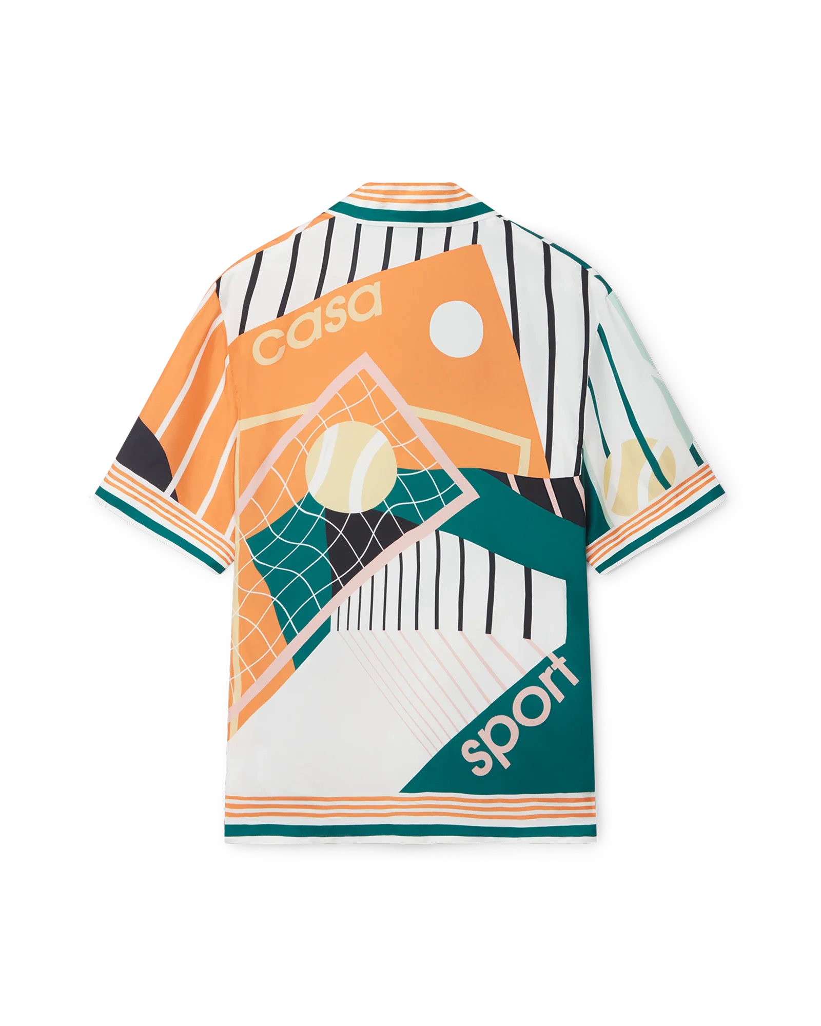 Chemise en soie Court Abstrait Short Sleeve