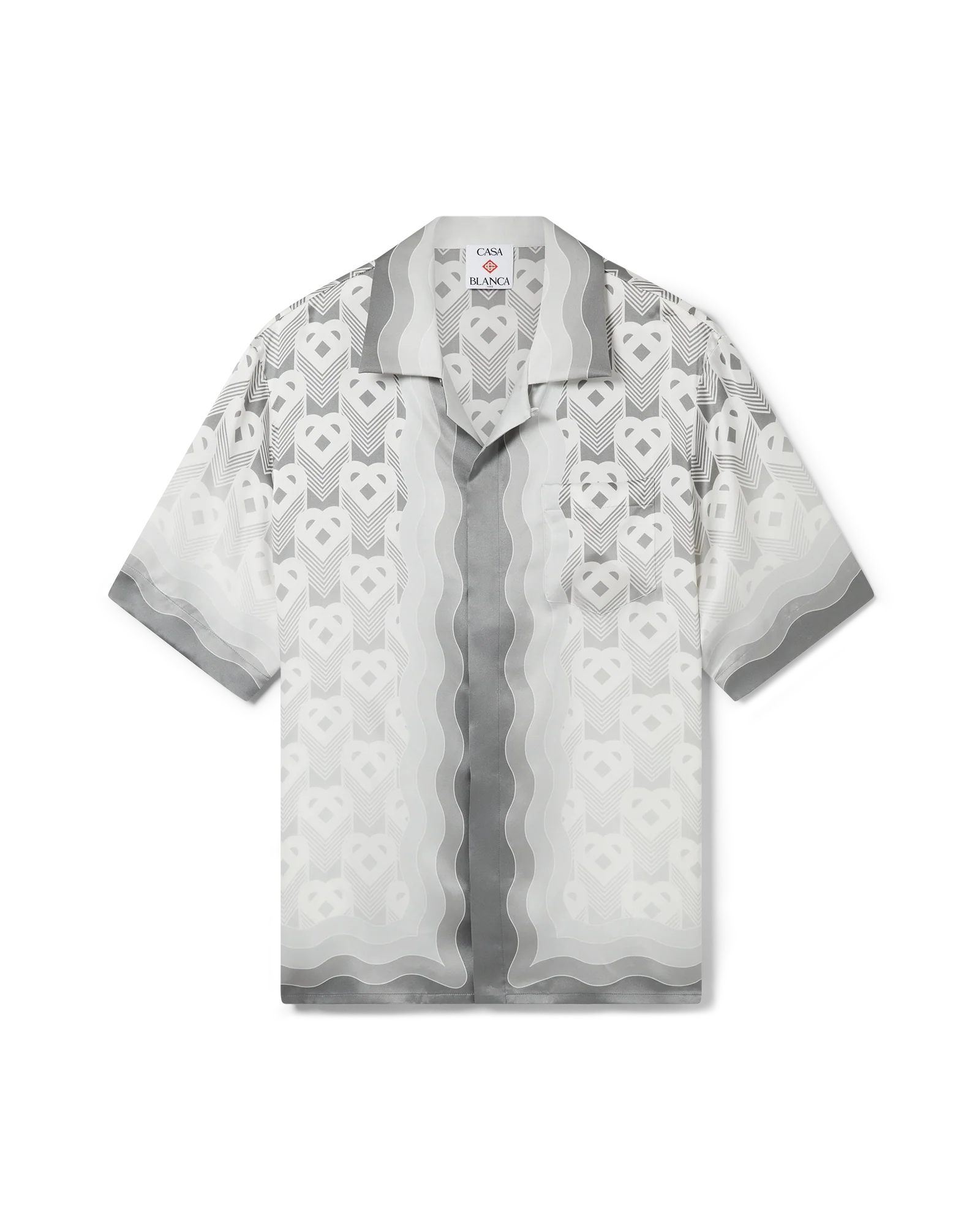 Chemise en soie Gradient Heart Monogram