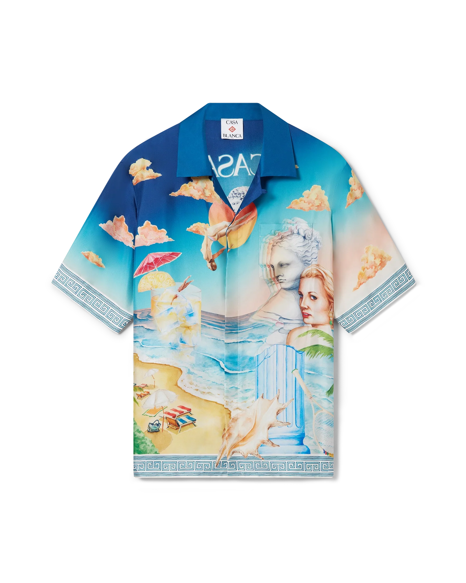 Chemise en soie Le Plongeon