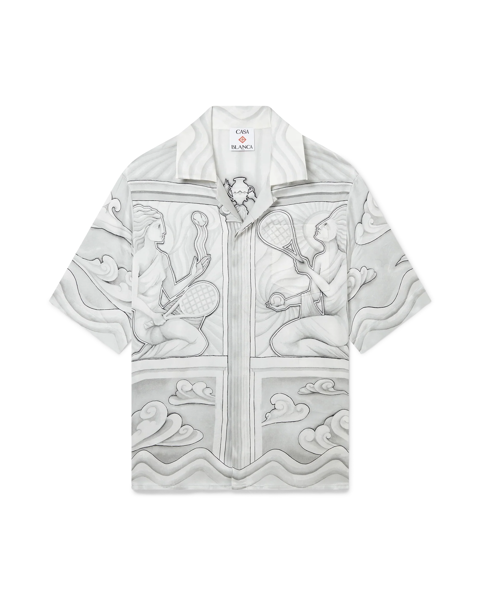 Chemise en soie à manches courtes Sacred Stone