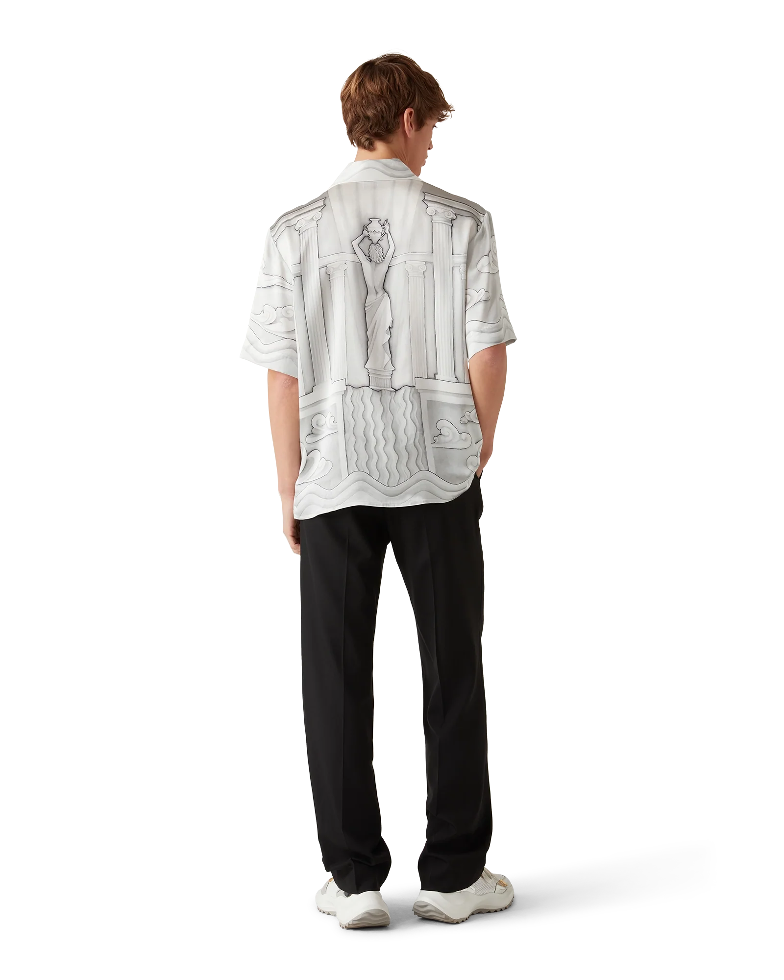 Chemise en soie à manches courtes Sacred Stone