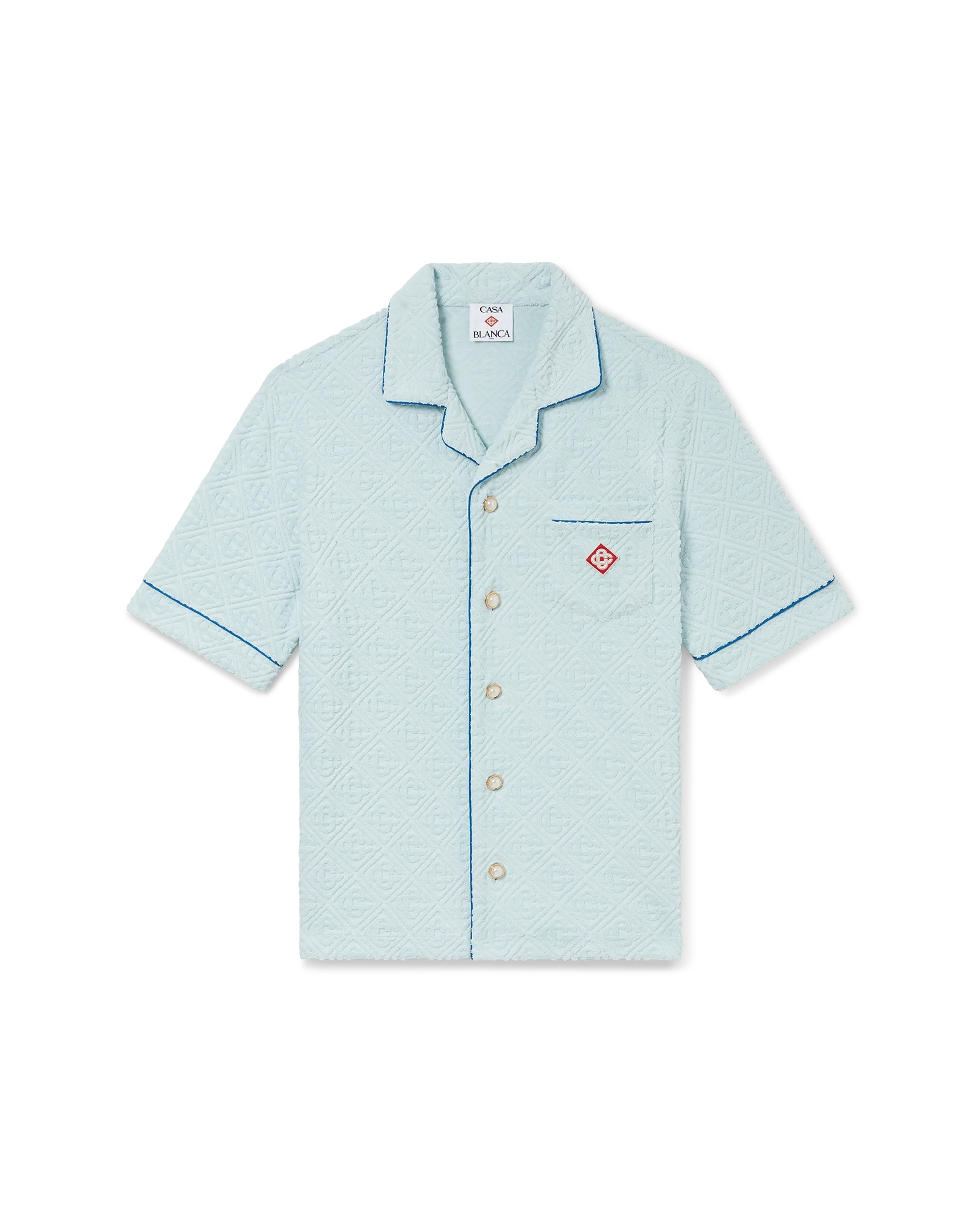 Chemise à manches courtes en tissu éponge Monogram