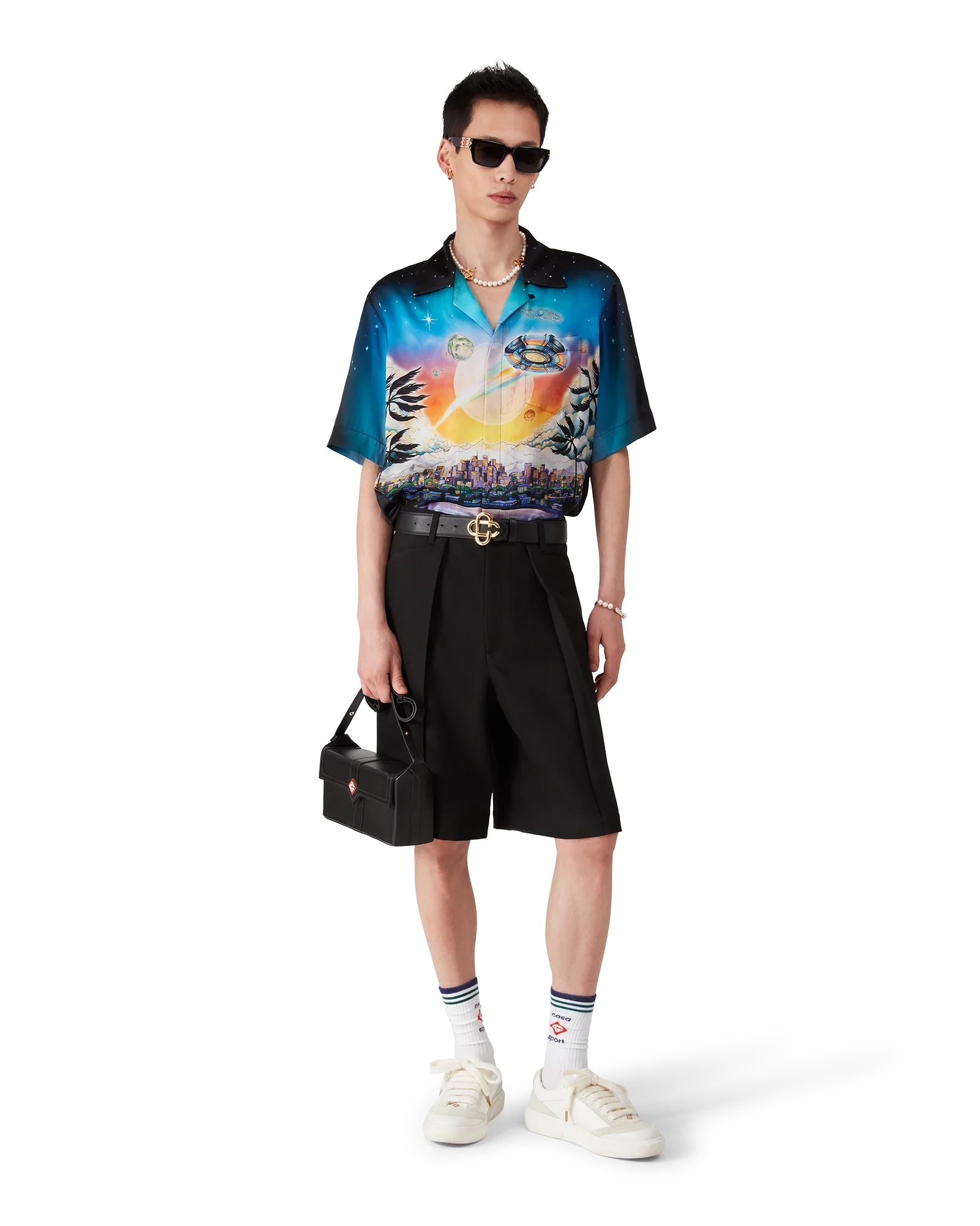 Chemise en soie à manches courtes La Prémonition