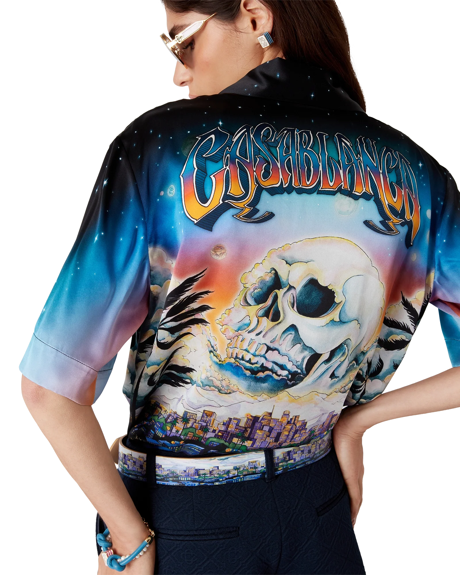 Chemise en soie à manches courtes La Prémonition