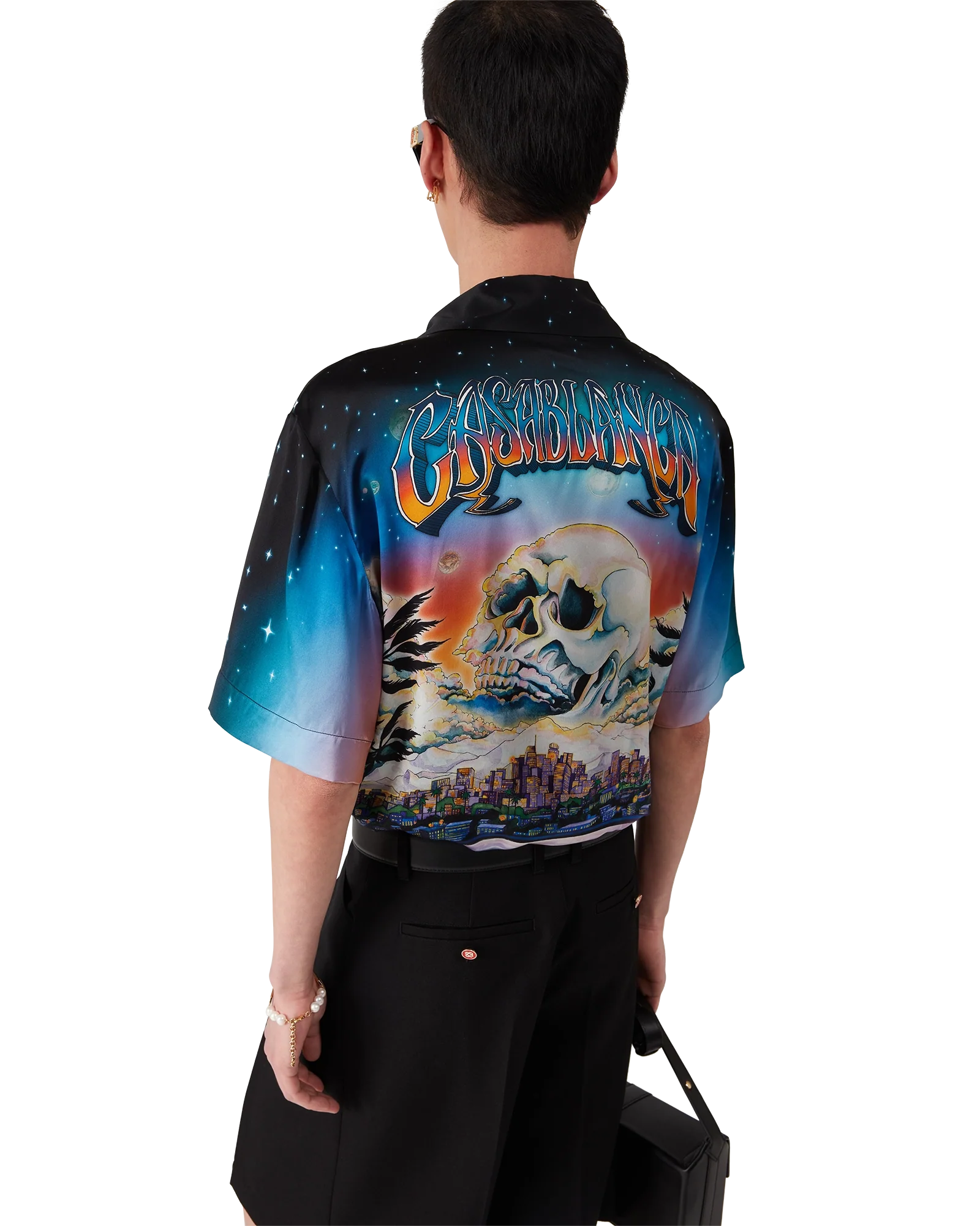 Chemise en soie à manches courtes La Prémonition