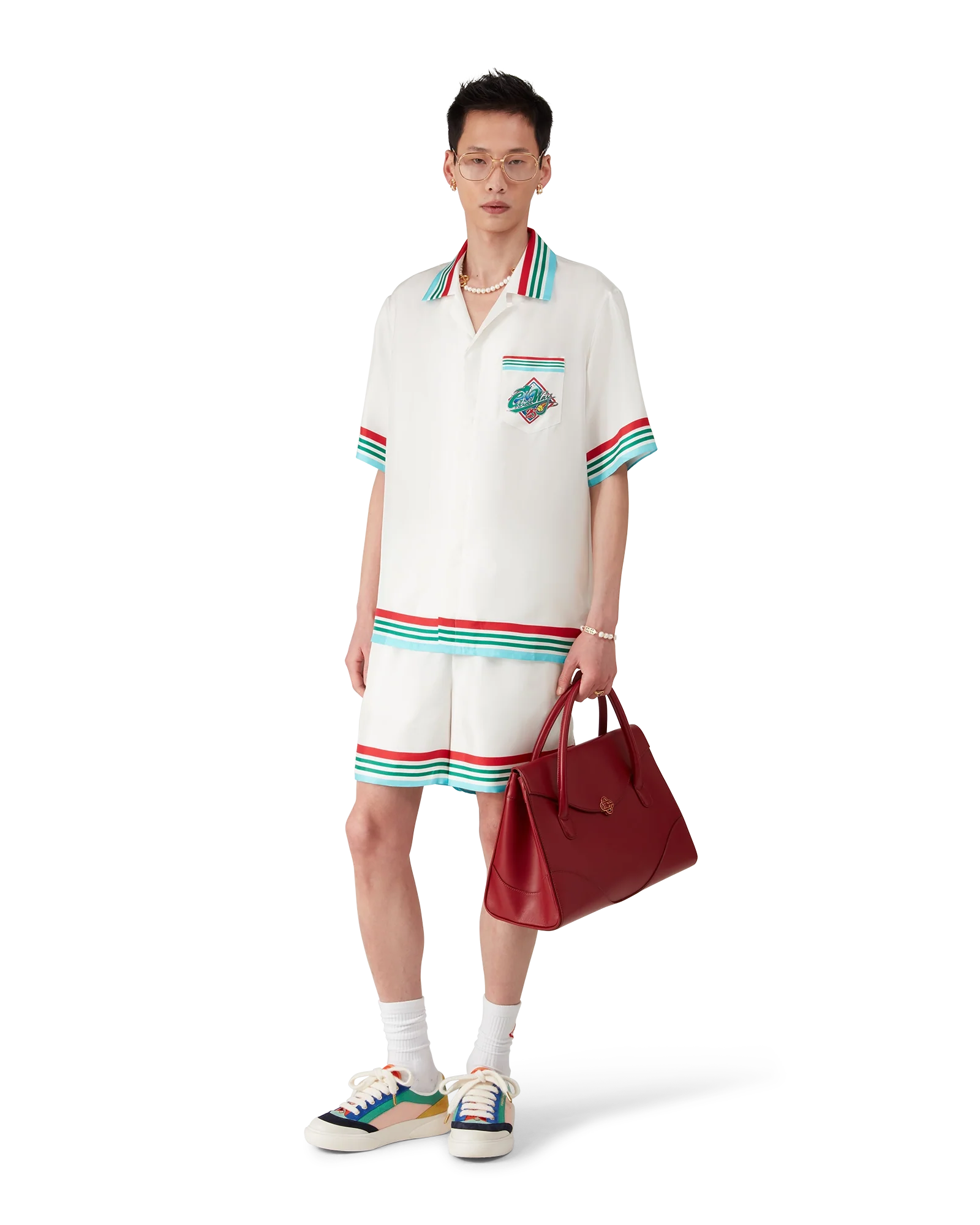 Chemise en soie à manches courtes Casa Way World Series
