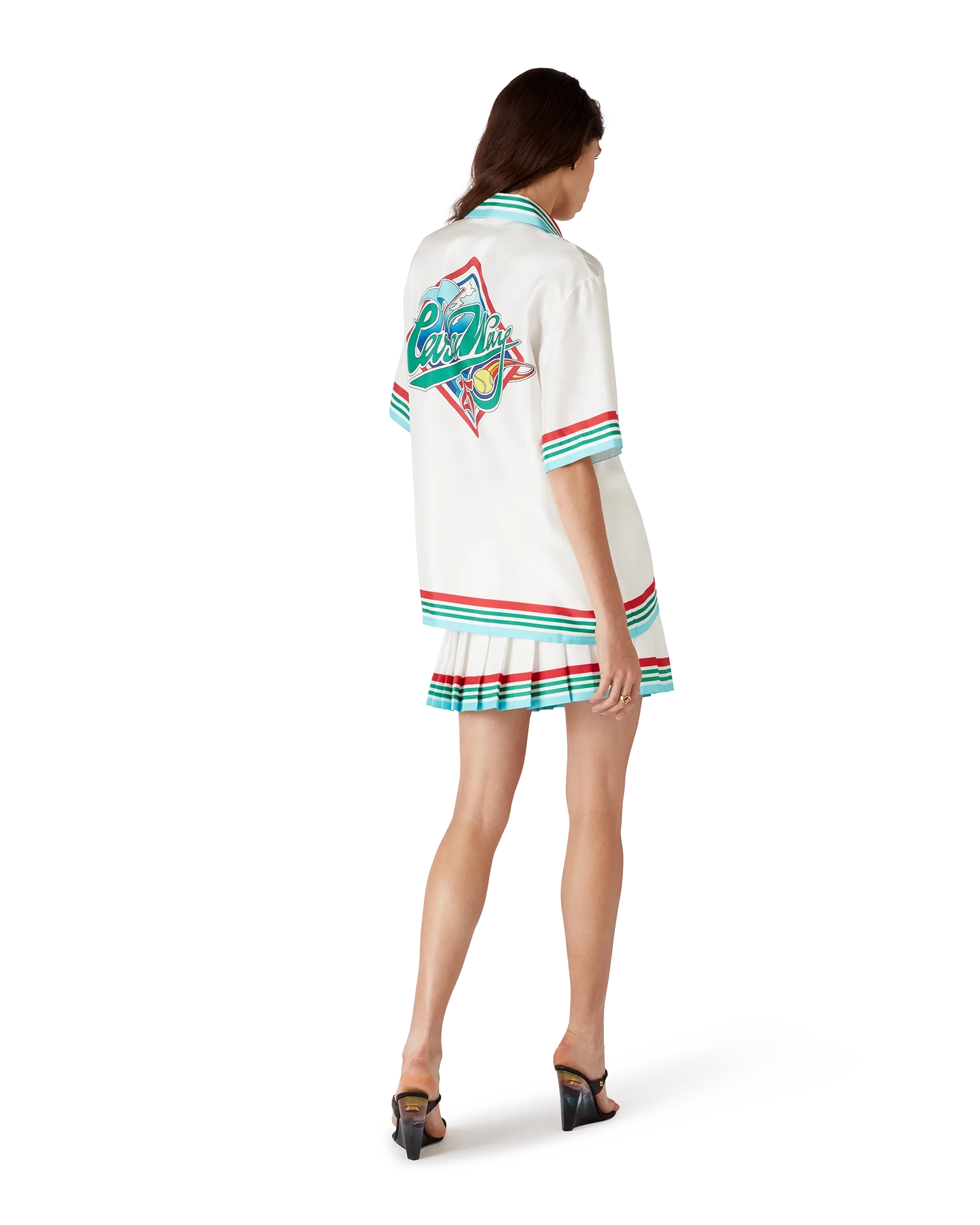 Chemise en soie à manches courtes Casa Way World Series