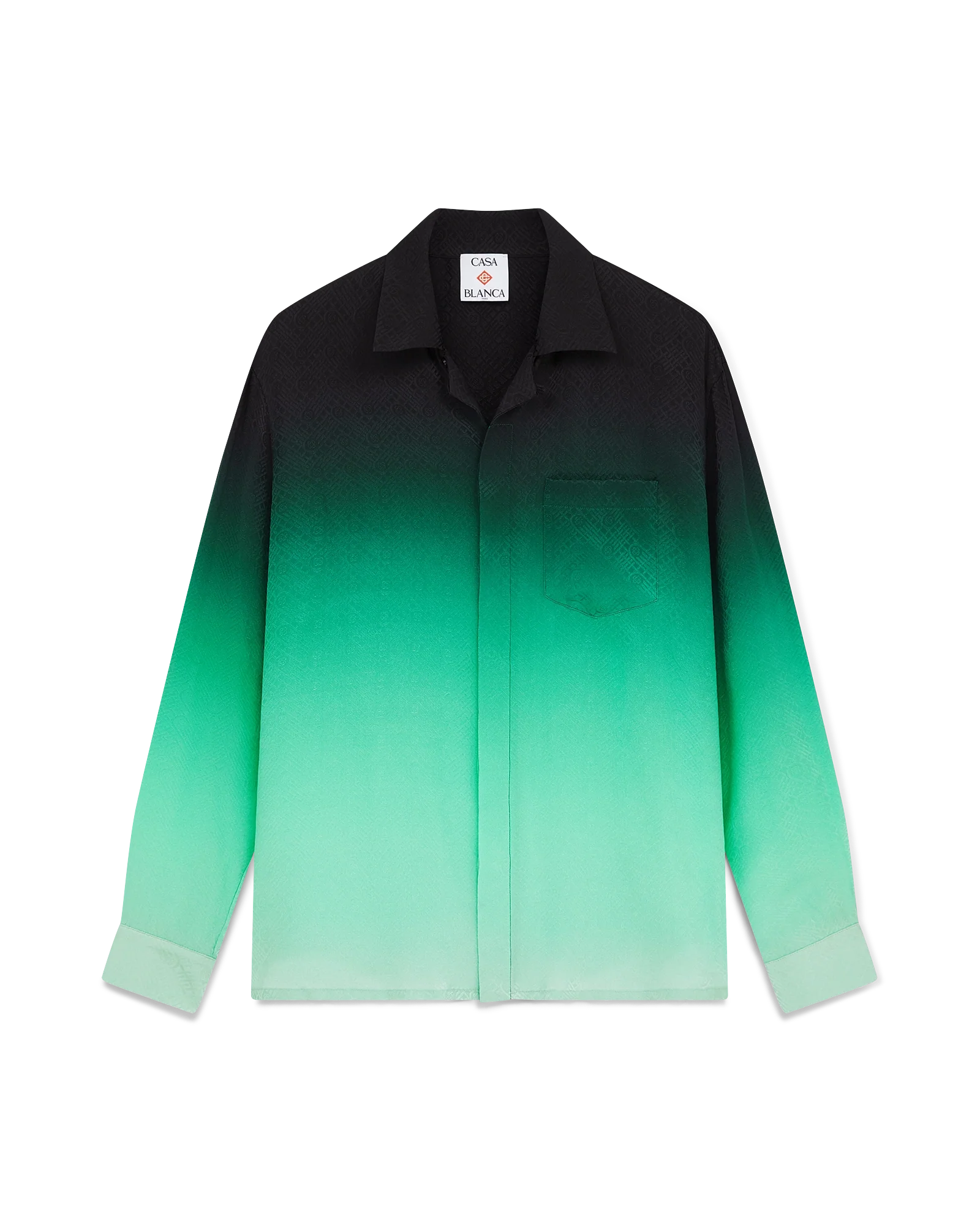 Chemise en soie Jacquard Gradient Ping Pong