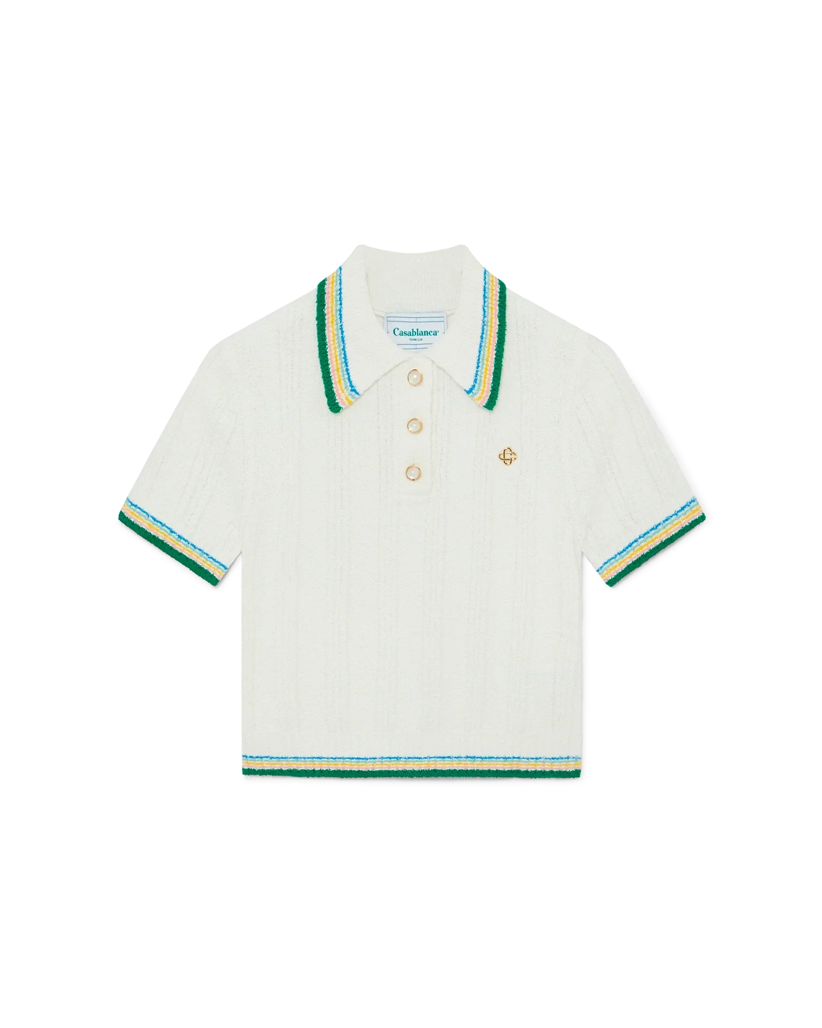 Polo en maille côtelée