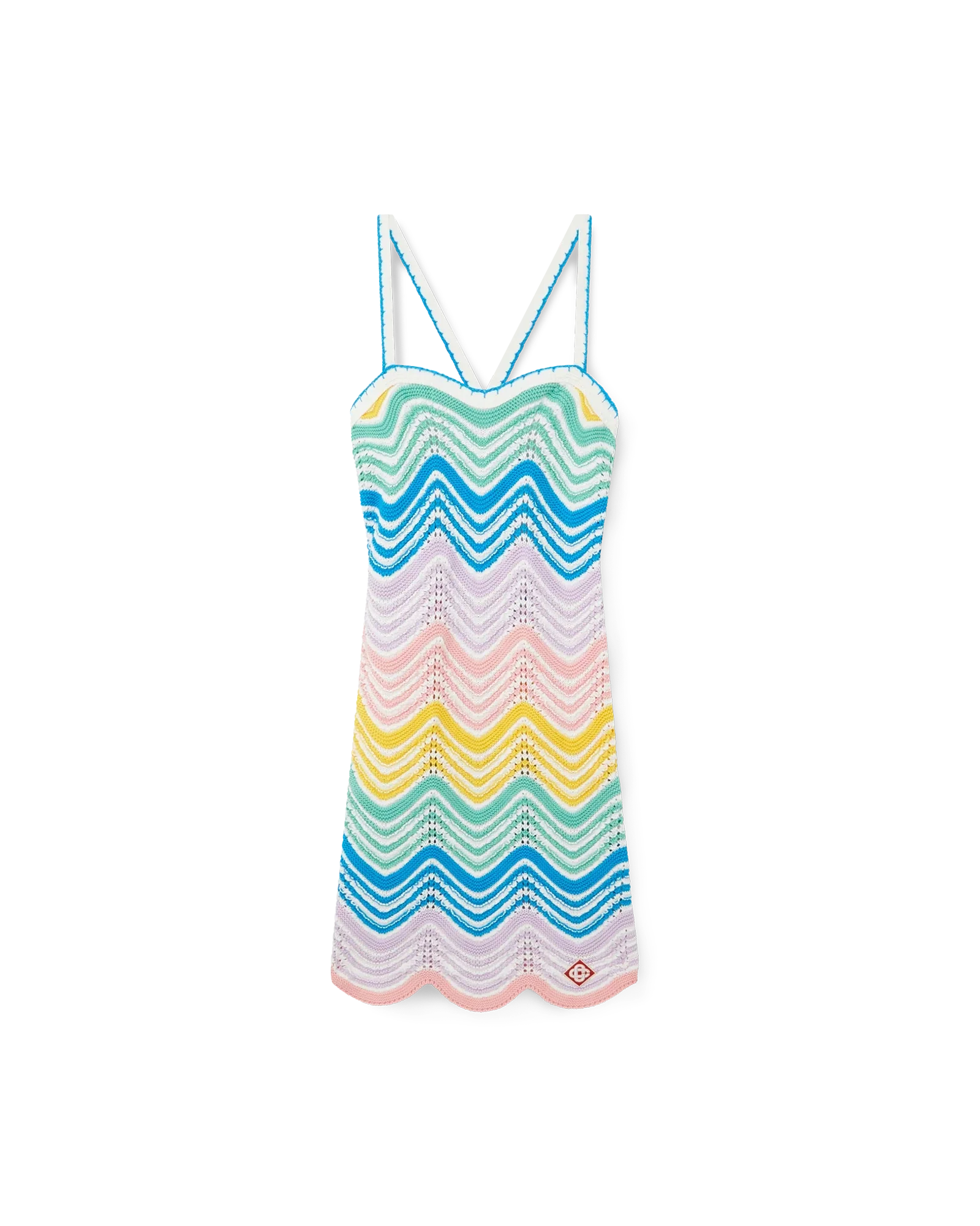 Robe en crochet à vagues dégradées