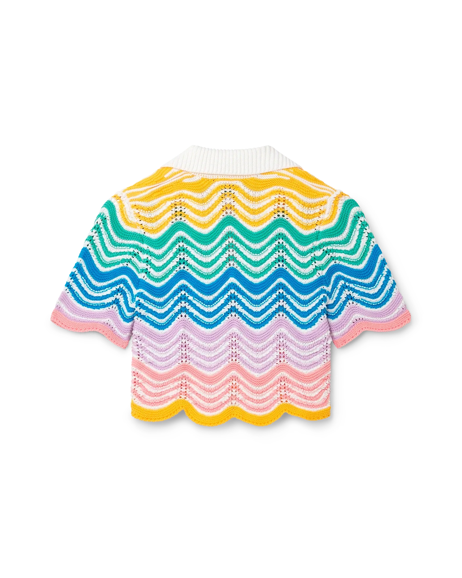 Top en crochet à vagues dégradées