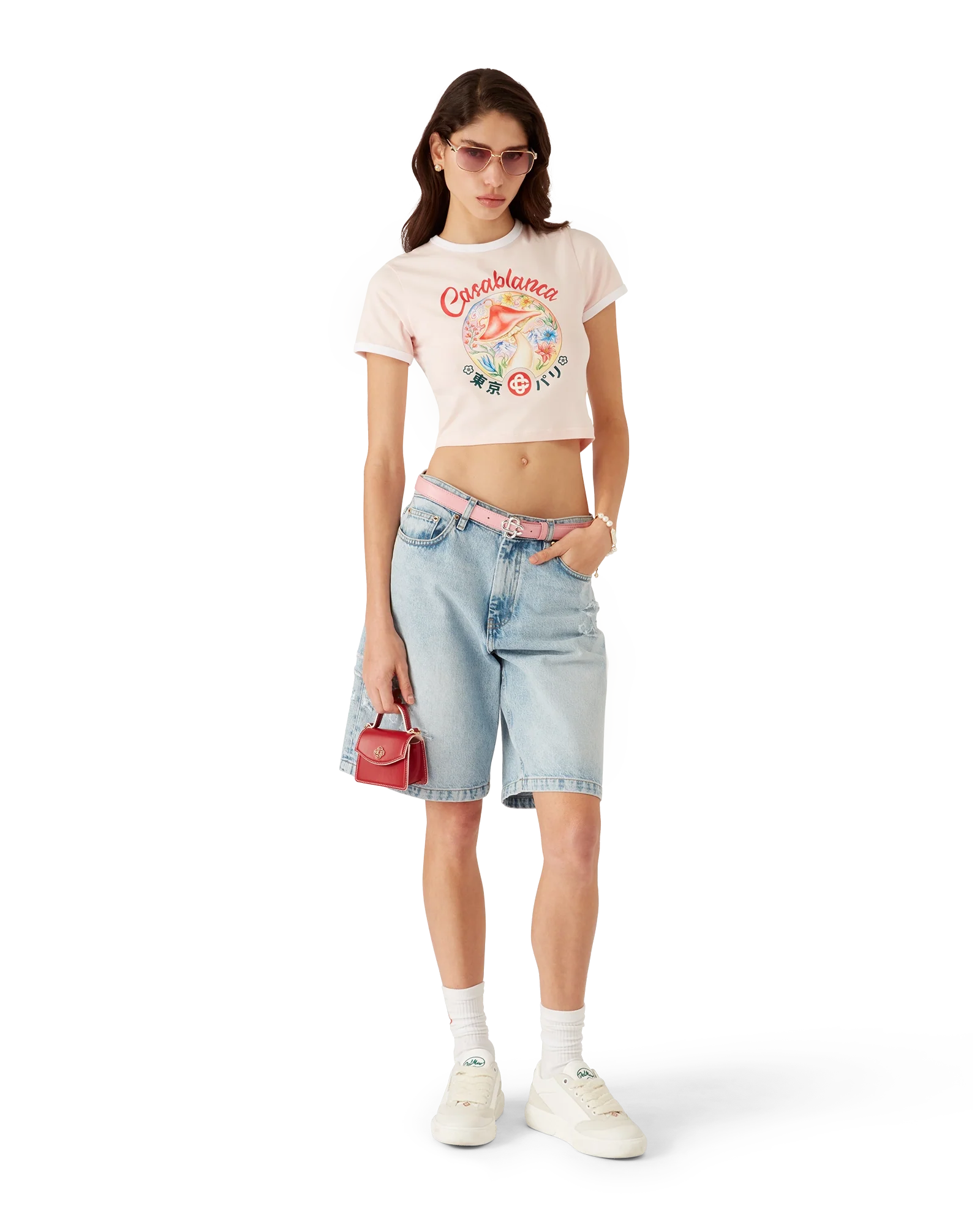 T-Shirt Mushroom Emblem Cropped