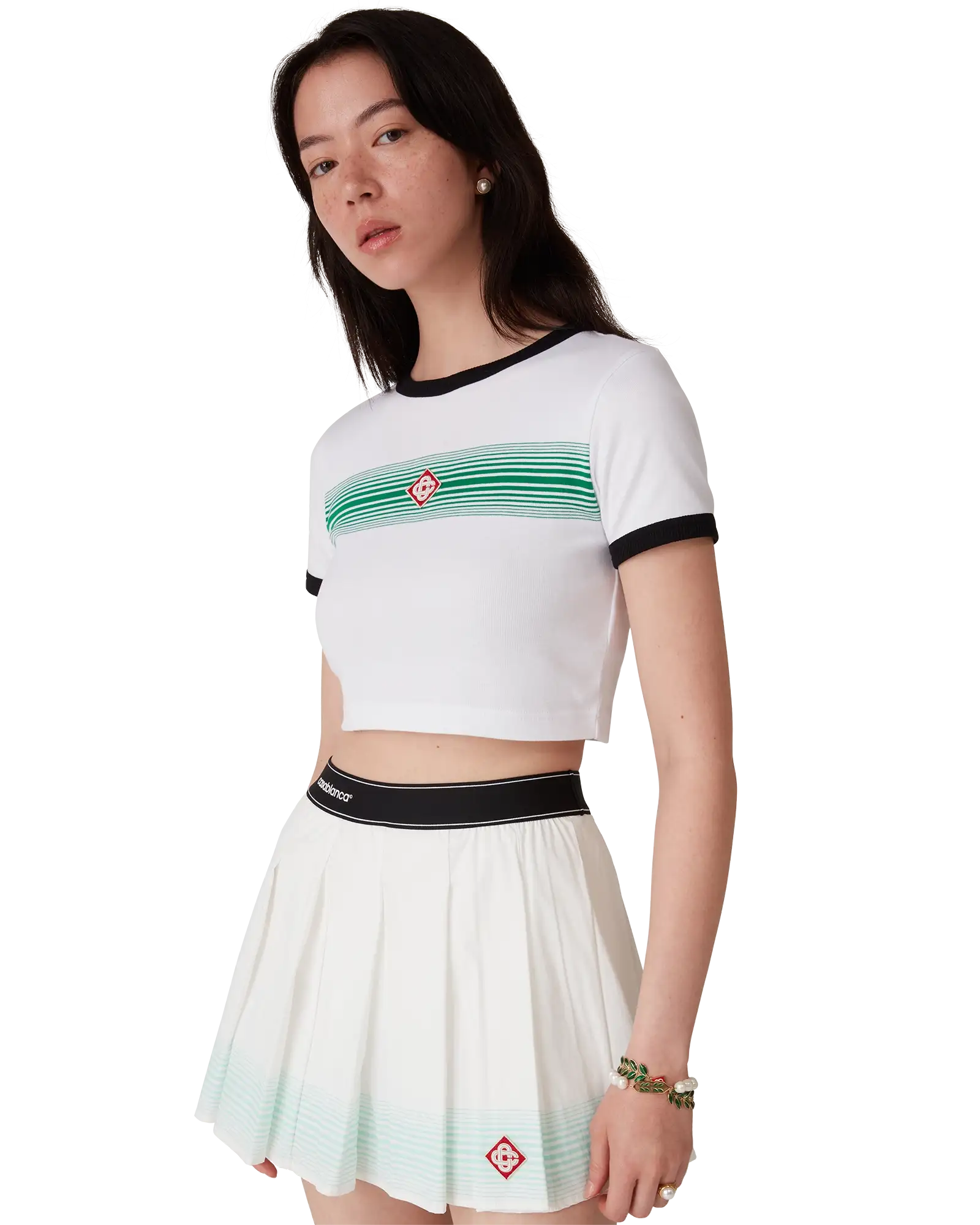 T-Shirt Gradient Stripe Ringer