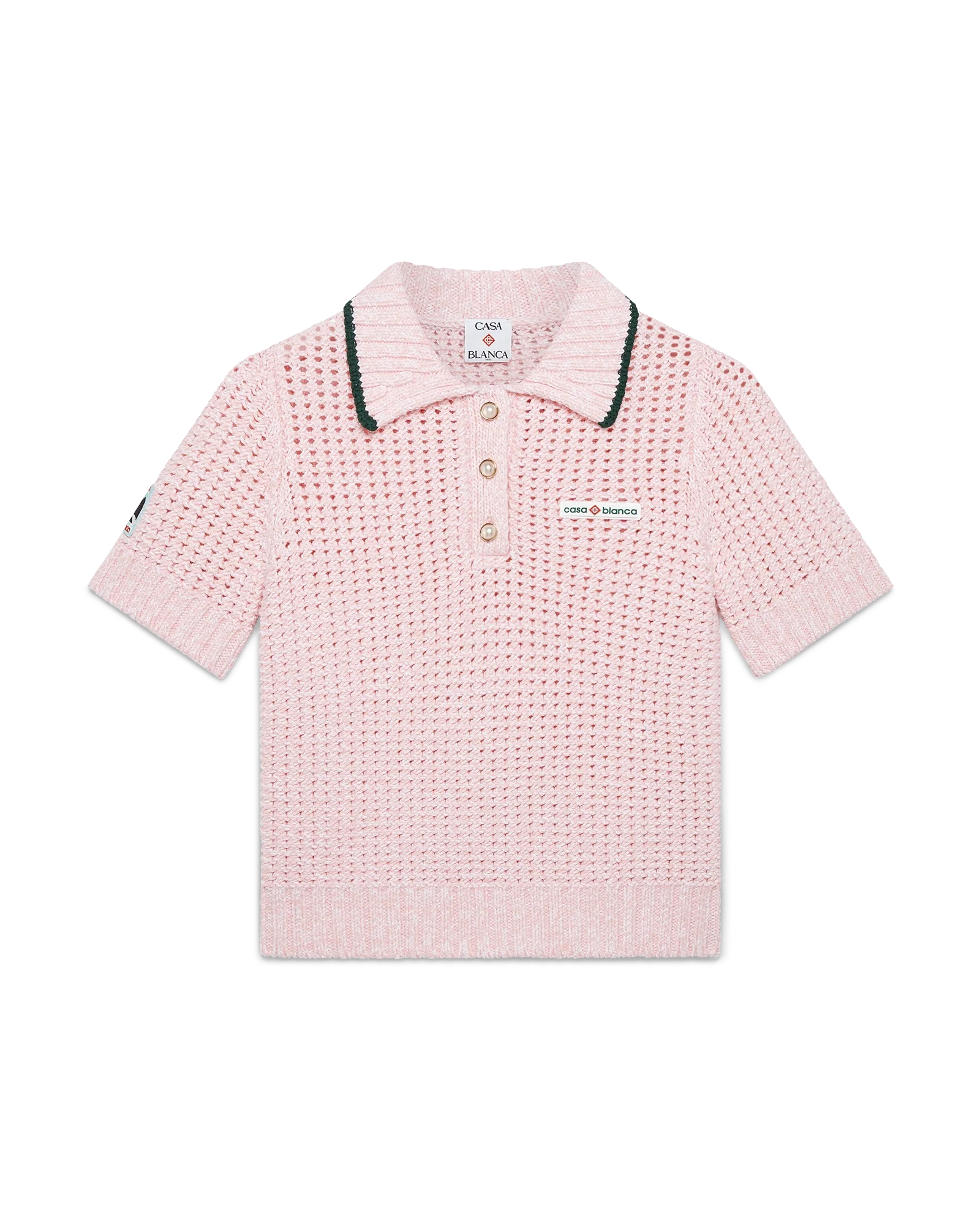 Polo en coton mouliné