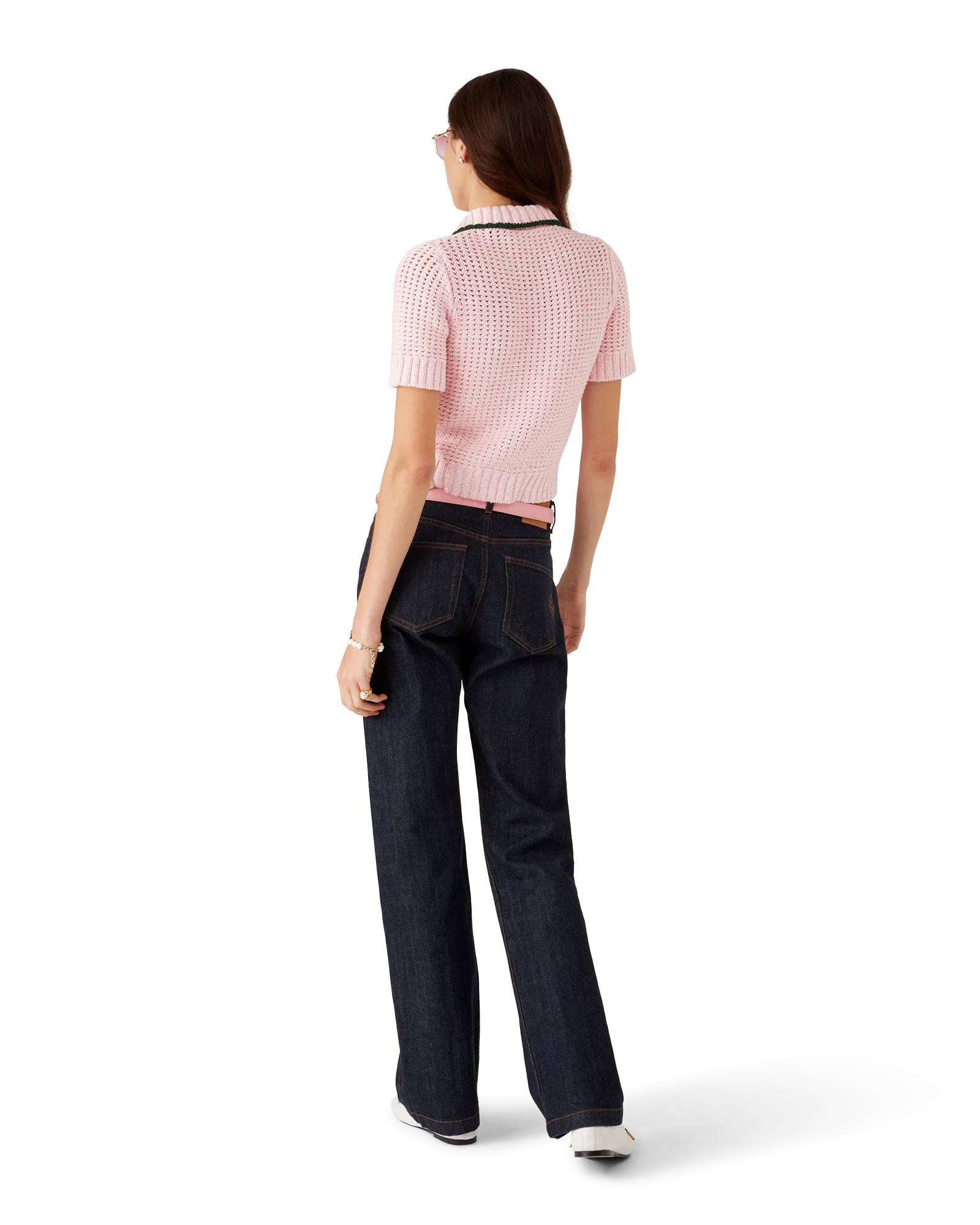 Polo en coton mouliné